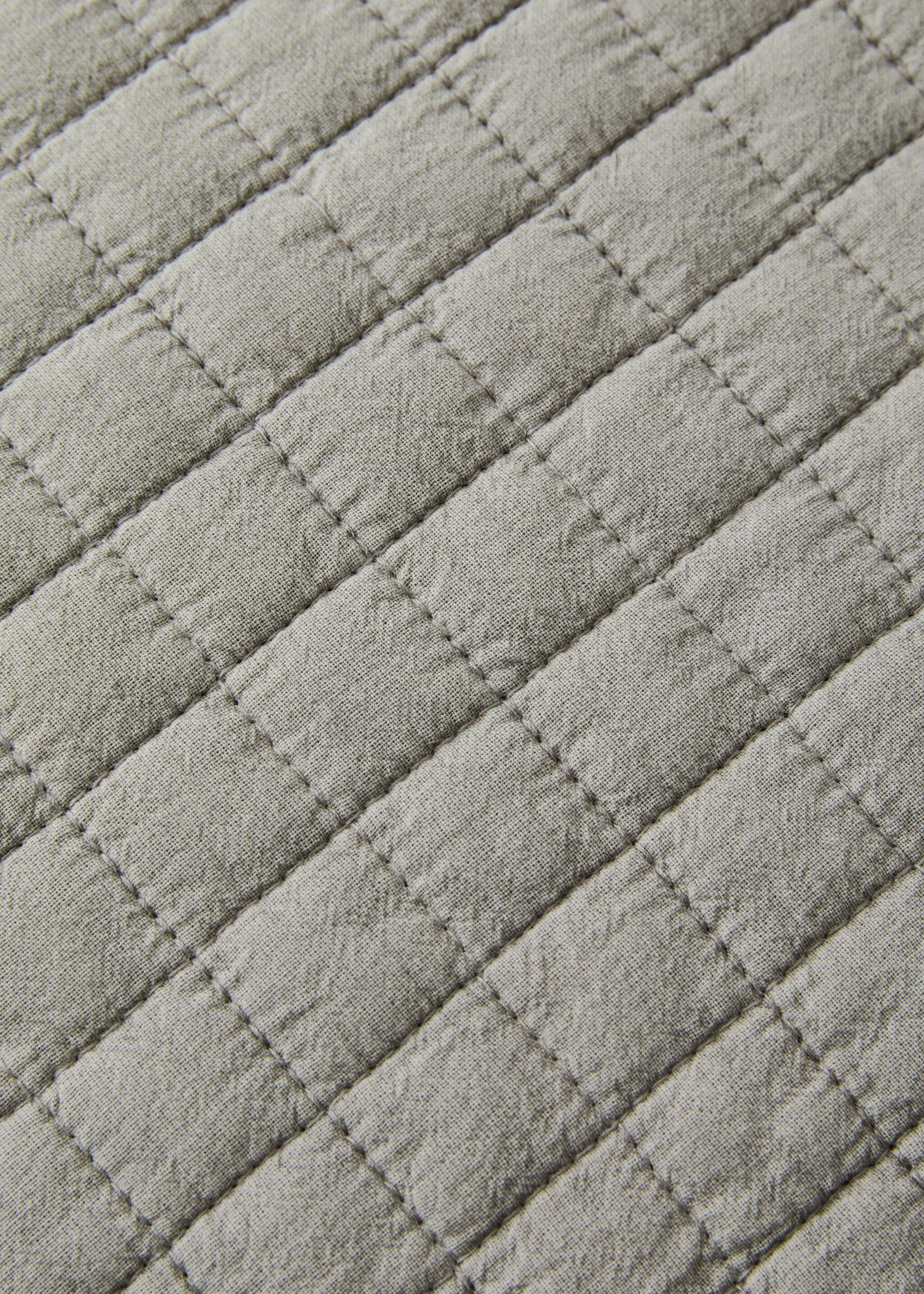 Funda cojín cama algodón garment dyed 50x50 cm - Detalle del artículo 3, Gris claro/pastel. Ref: 27093307-00.