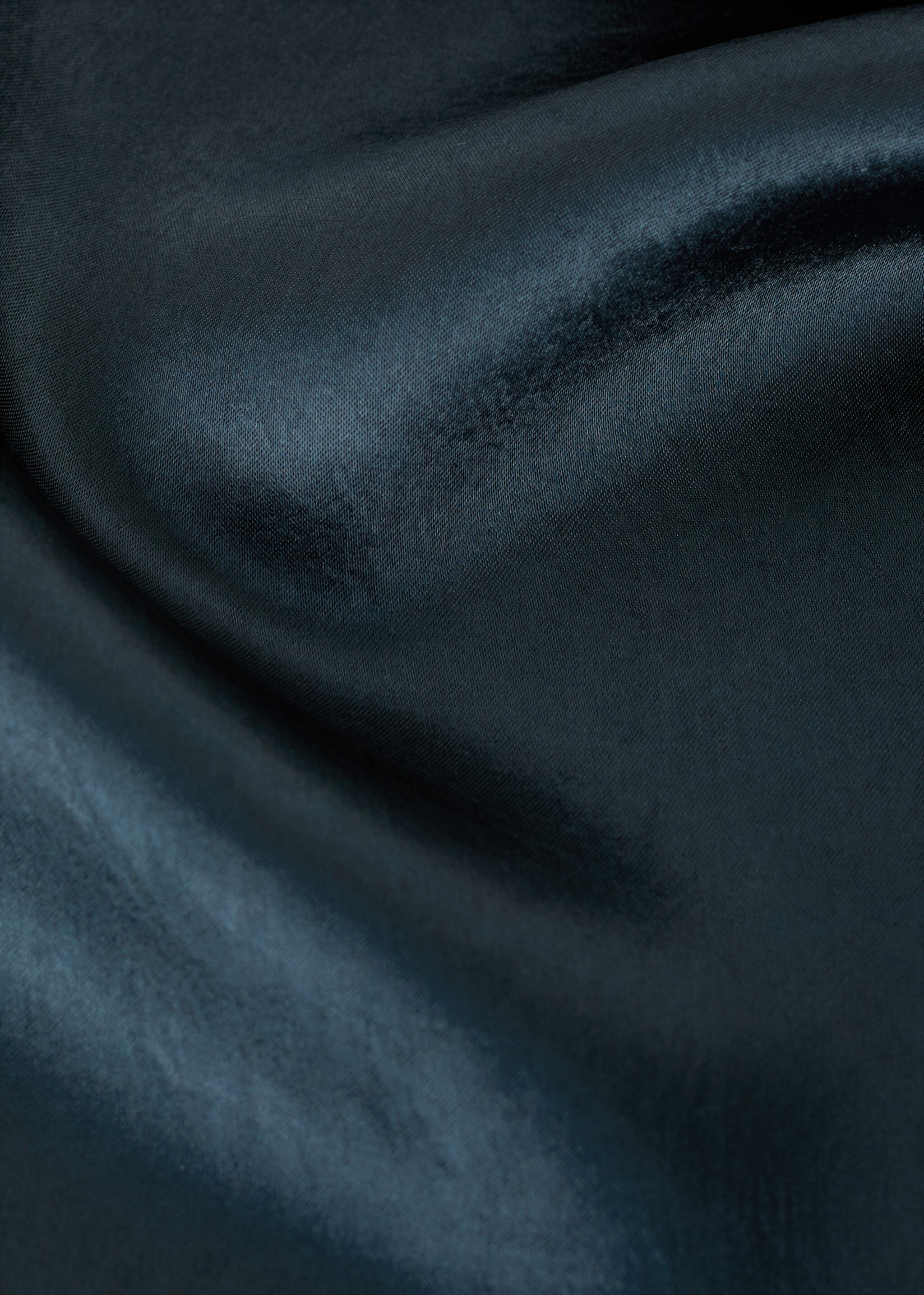 Satin trousers with elastic waist - Details of the article 0, Blue. Ref: 27093312-00.