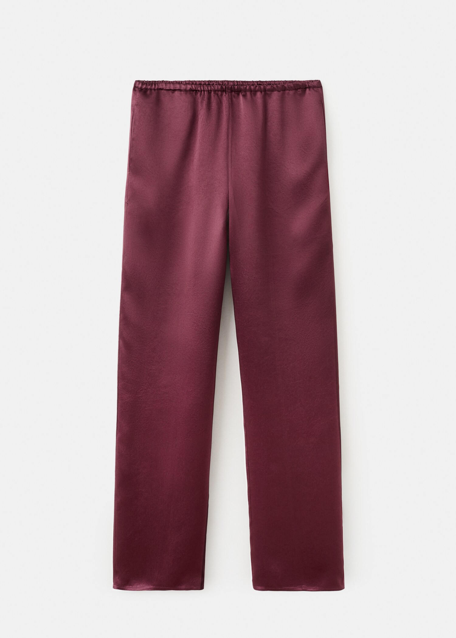 Атласные брюки с эластичным поясом - Изделие без модели