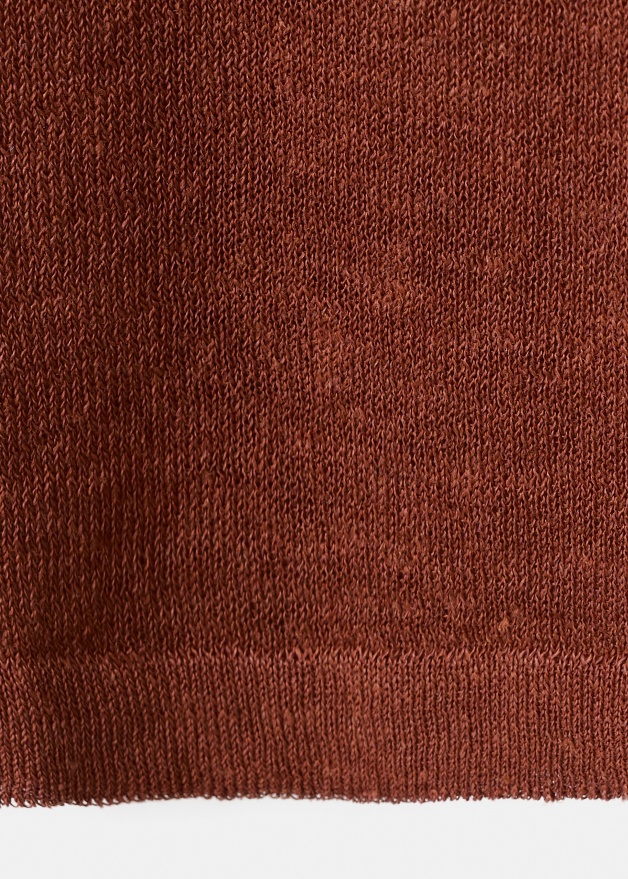 Linen knit top - Details of the article 0, Orange. Ref: 27093313-00.