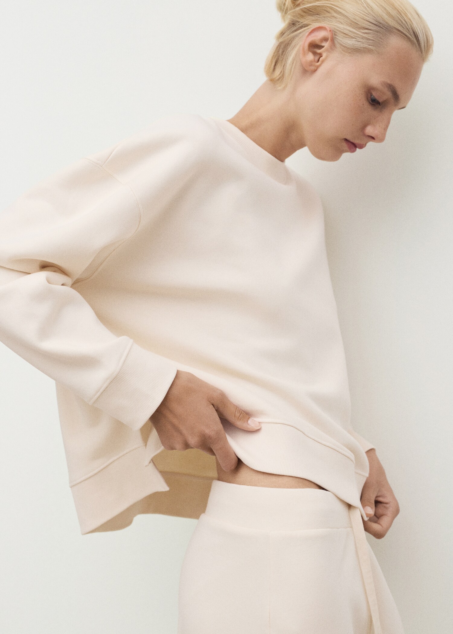 Fluid cotton sweatshirt - Medium plane