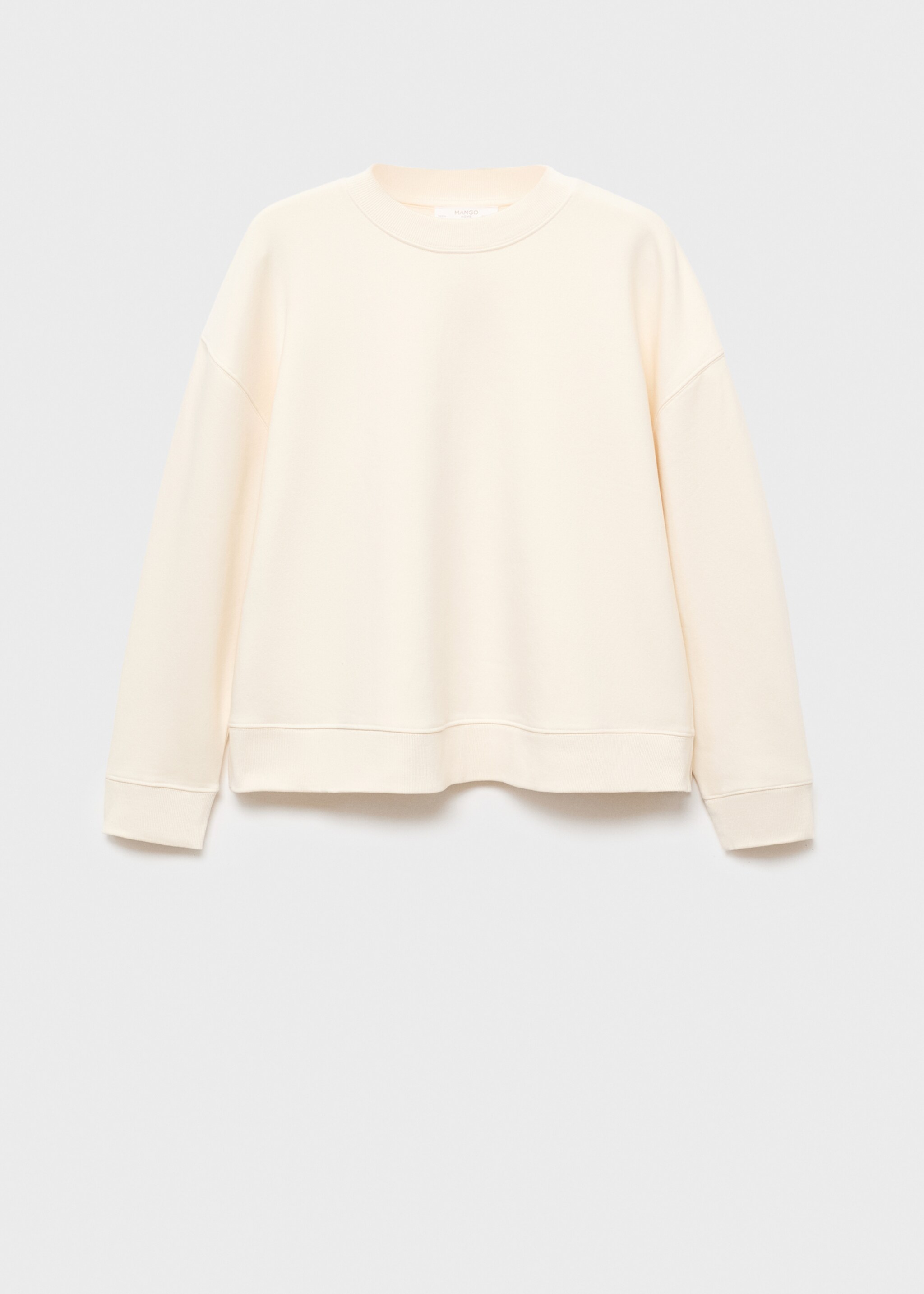 Fluid cotton sweatshirt - Article without model, Vanilla. Ref: 27093316-00.