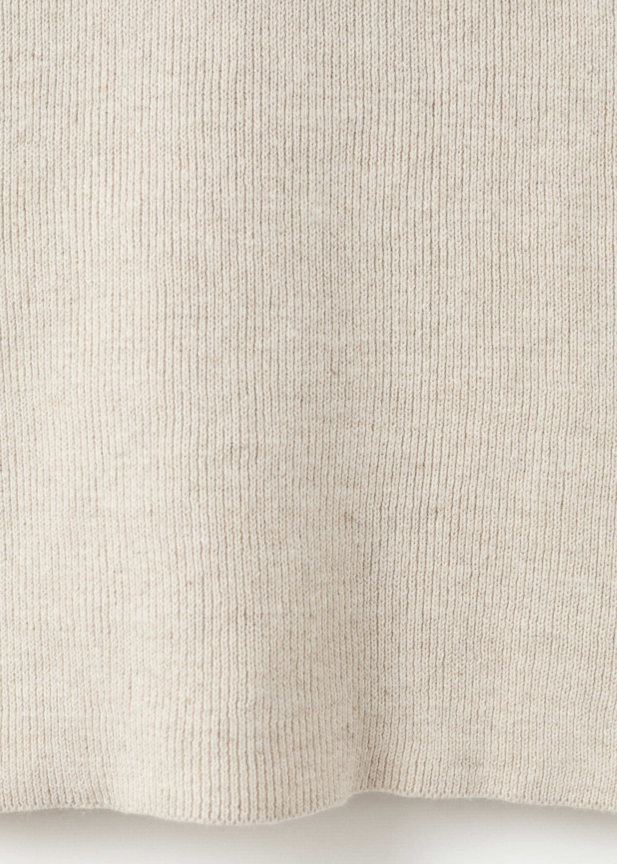 Strickweste aus Baumwolle und Leinen mit Knöpfen - Detail des Artikels 0, Beige. Ref: 27093317-00.