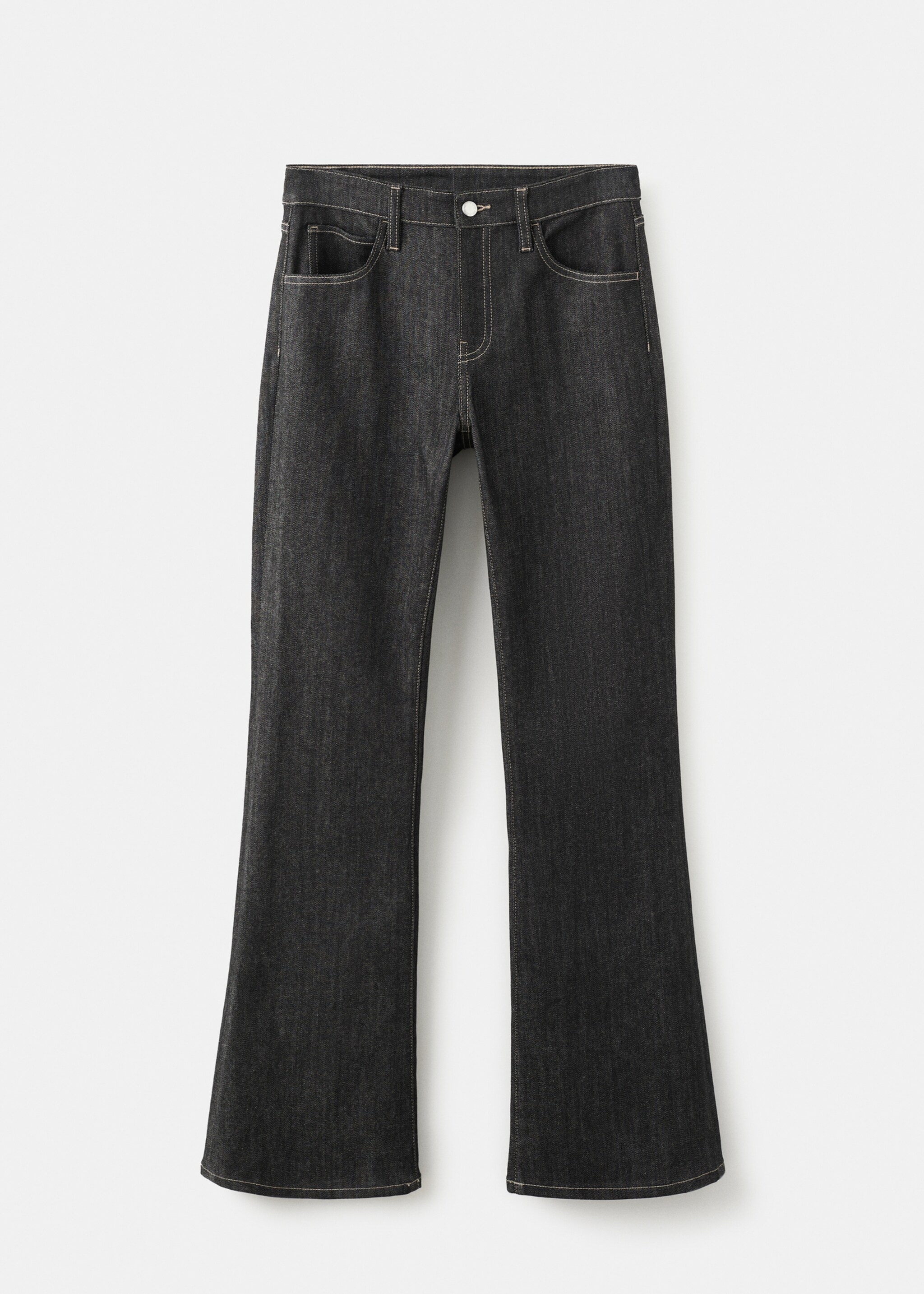 Mid-rise flared jeans - Article without model, Black. Ref: 27093318-00.