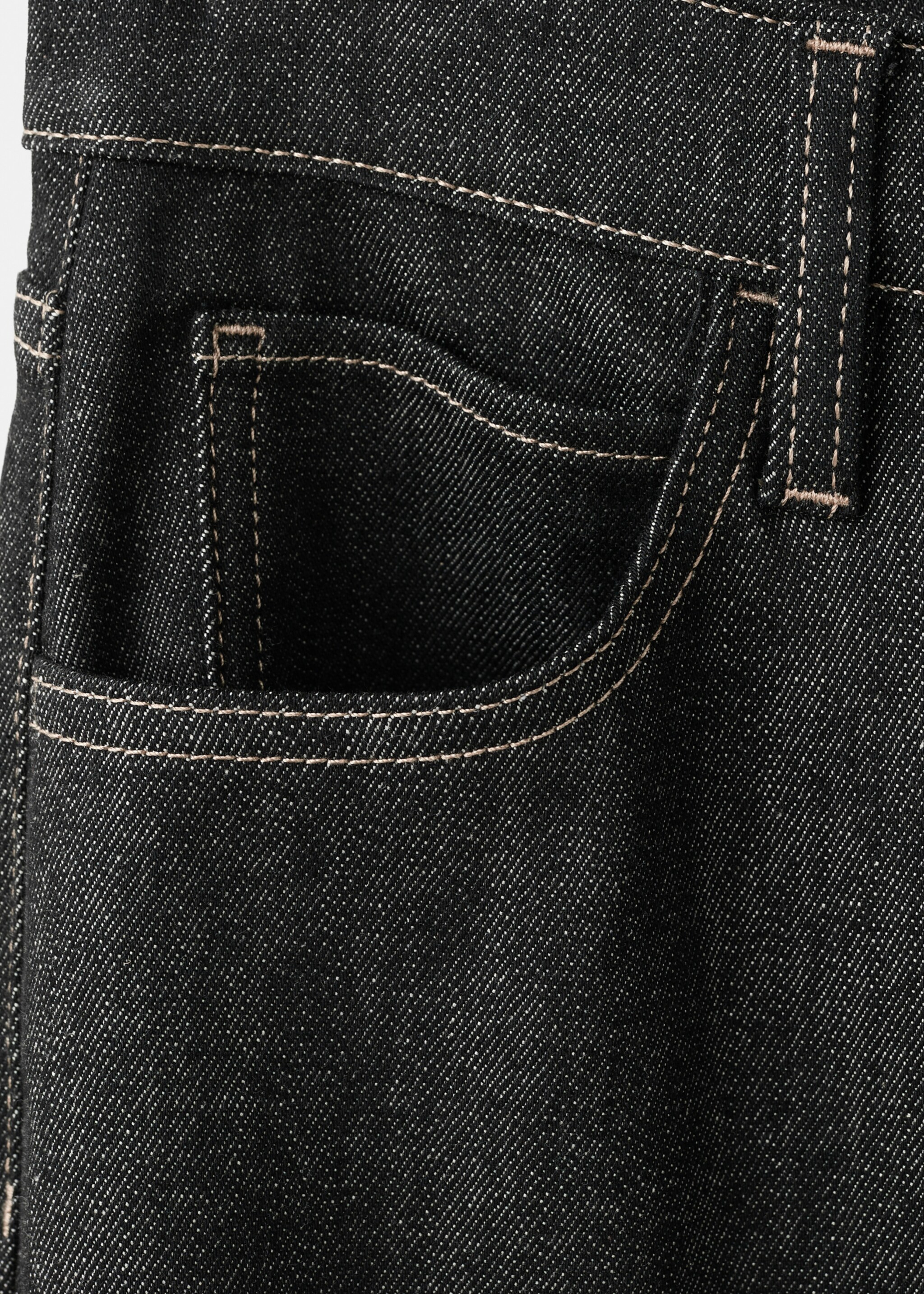 Mid-rise flared jeans - Details of the article 0, Black. Ref: 27093318-00.