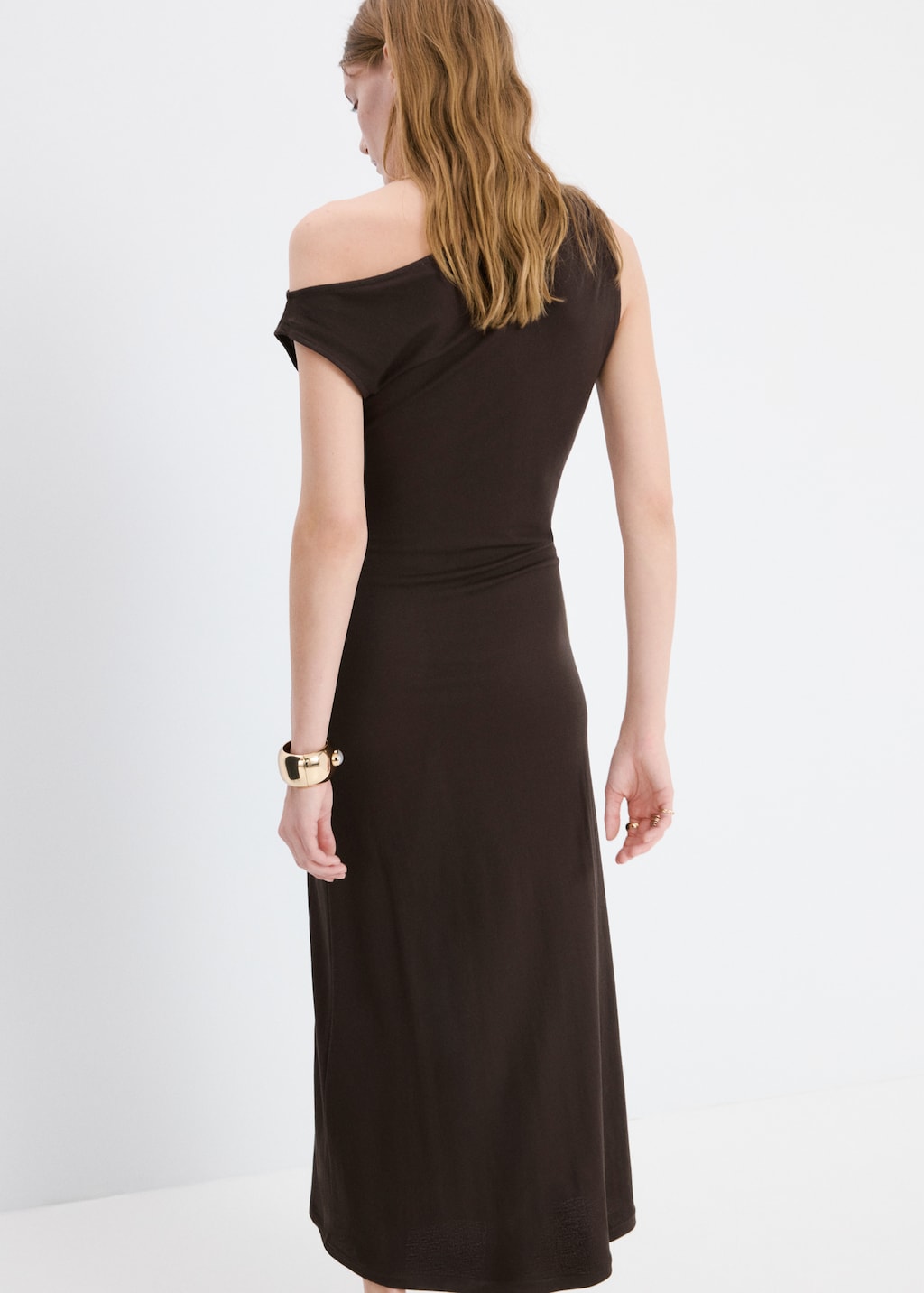 Mango Asymmetric draped gown
