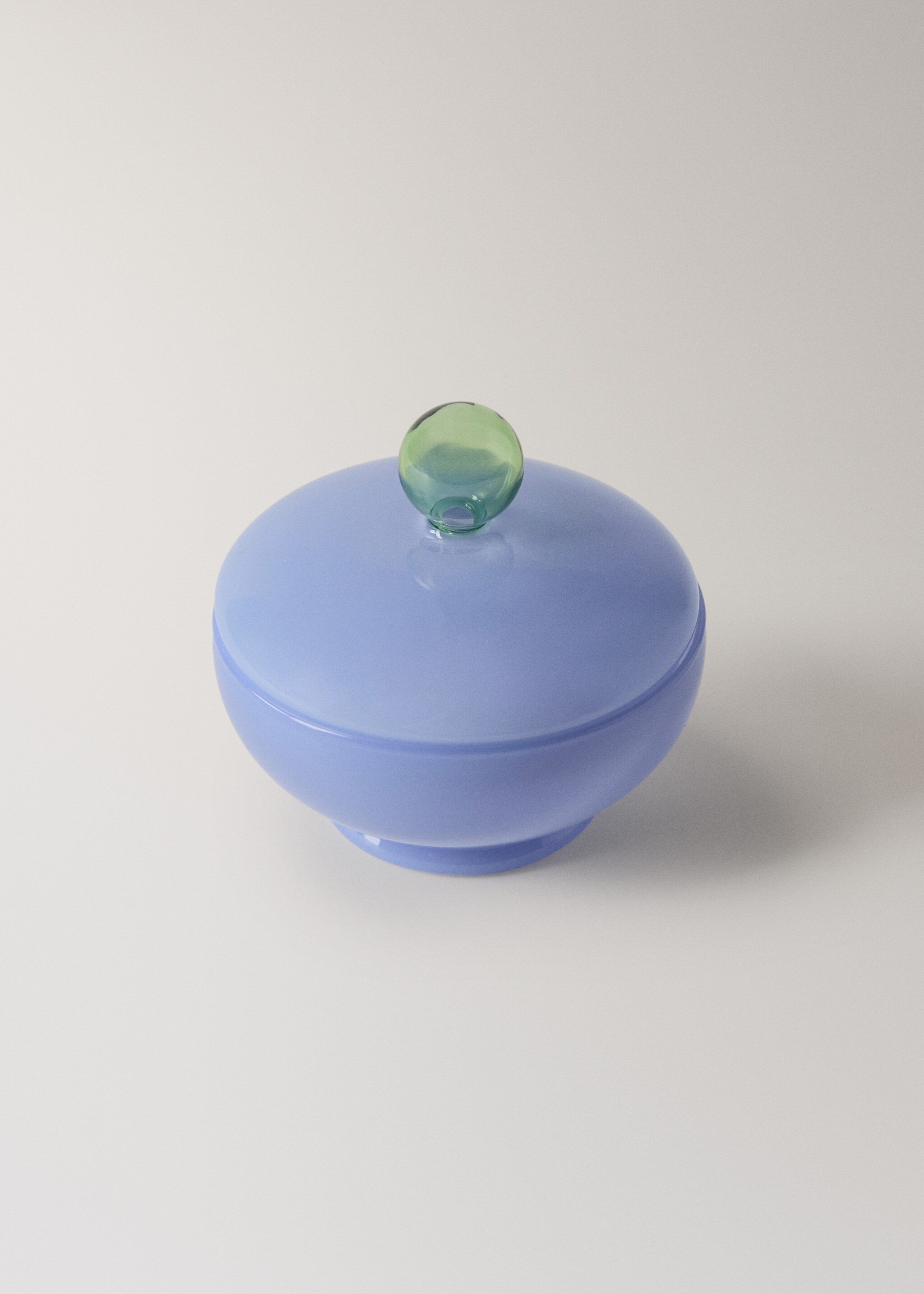 Coloured borosilicate bathroom jar - Details of the article 1, Blue. Ref: 27093320-00.