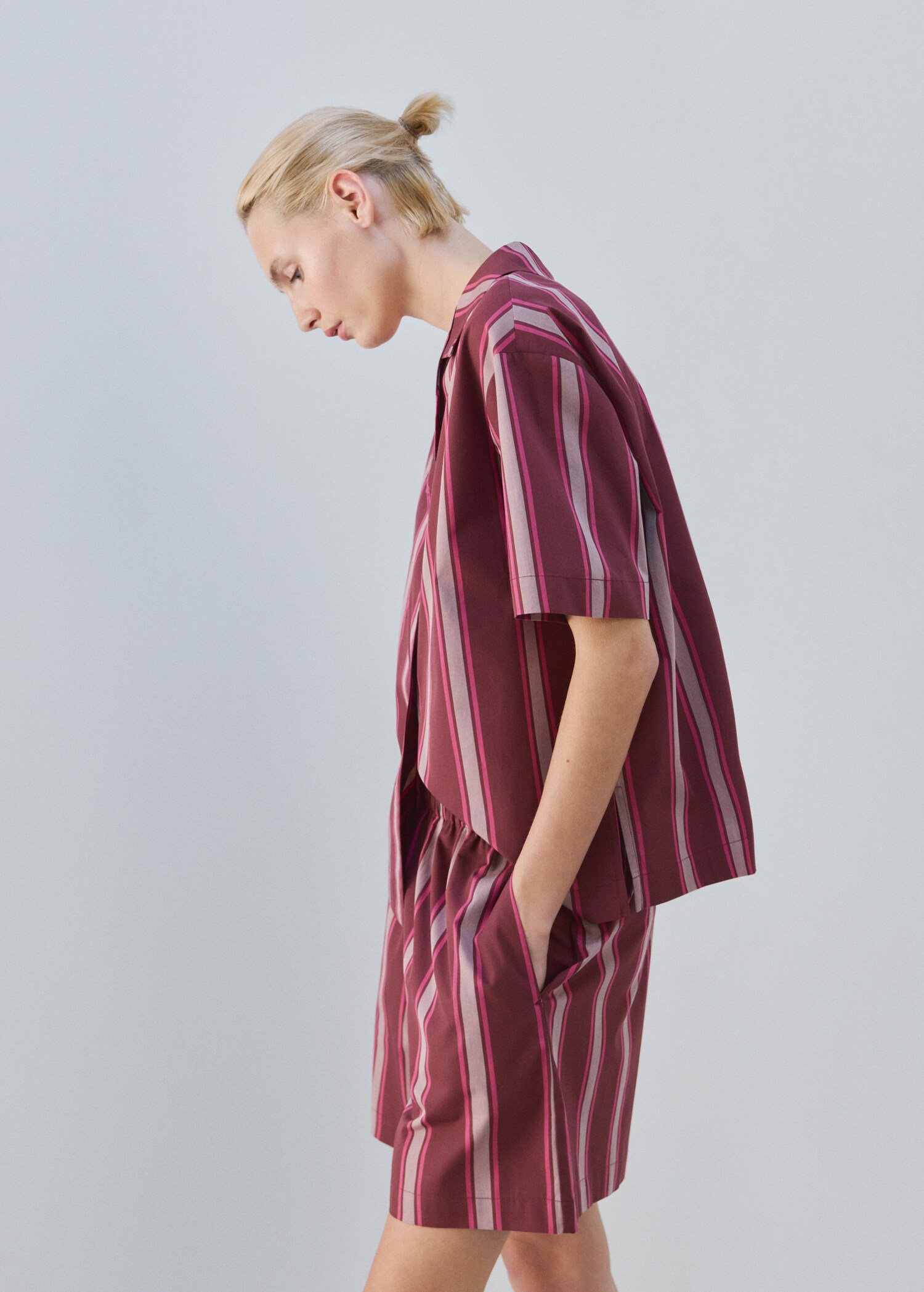 Striped pyjama shorts - Details of the article 1