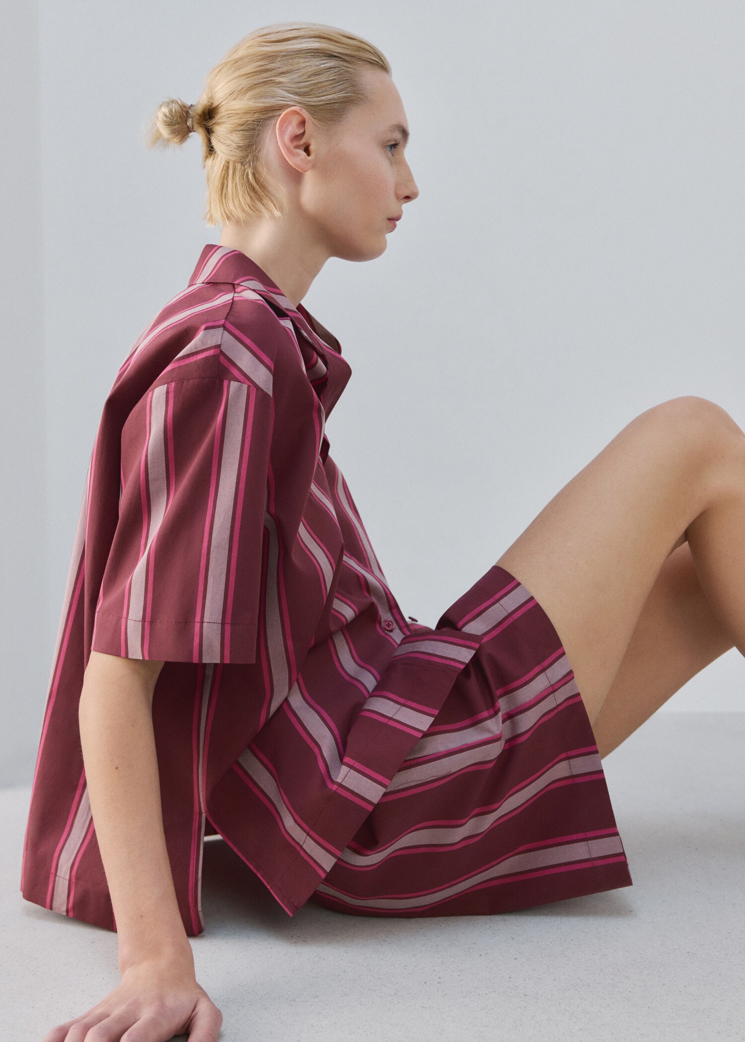 Striped pyjama shorts - Details of the article 2