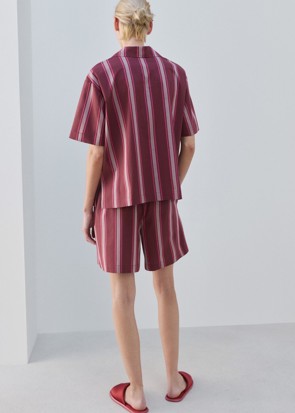 Striped pyjama shorts - image 3