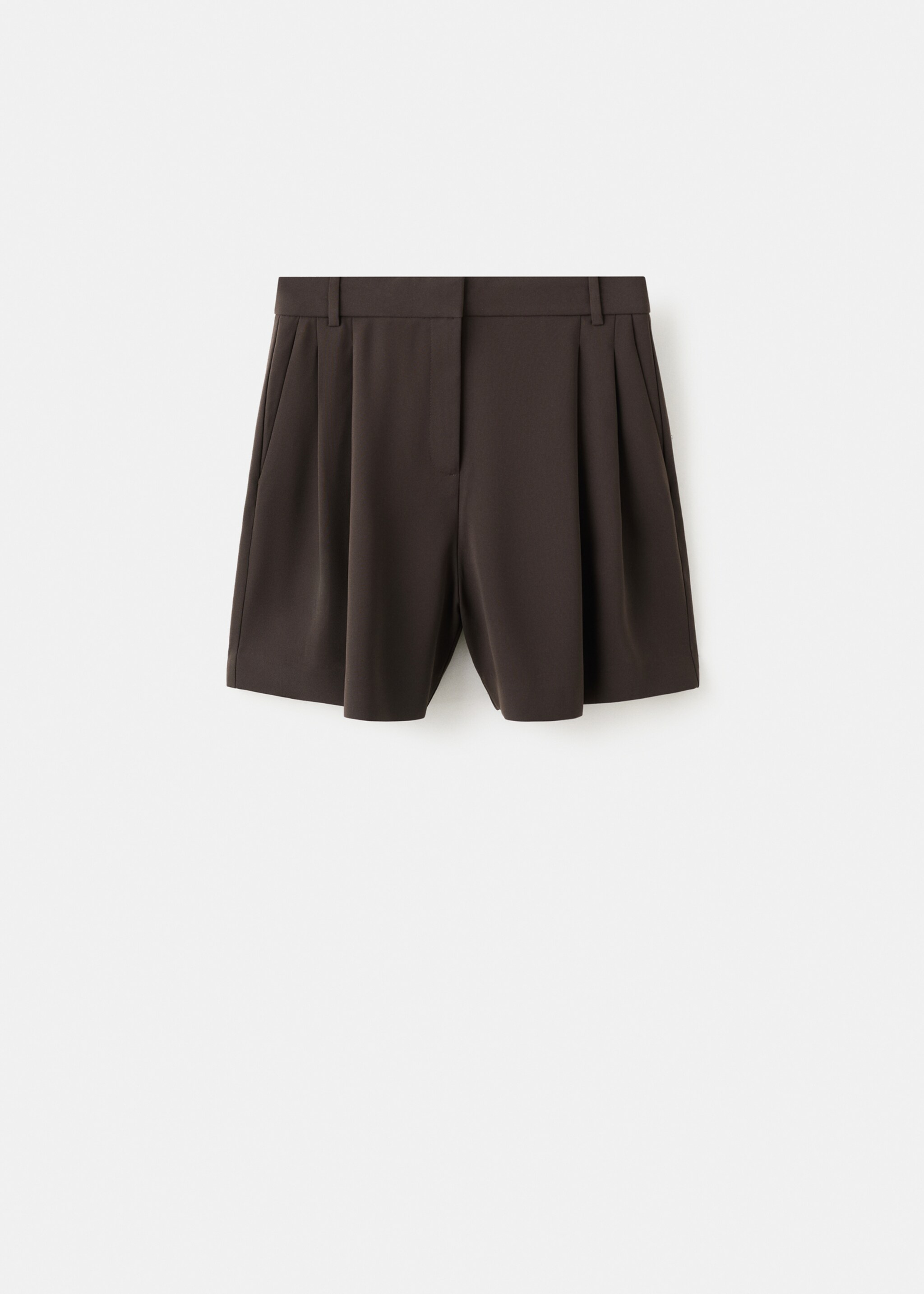 Straight mid-rise bermuda shorts - Article without model, Brown. Ref: 27093324-00.
