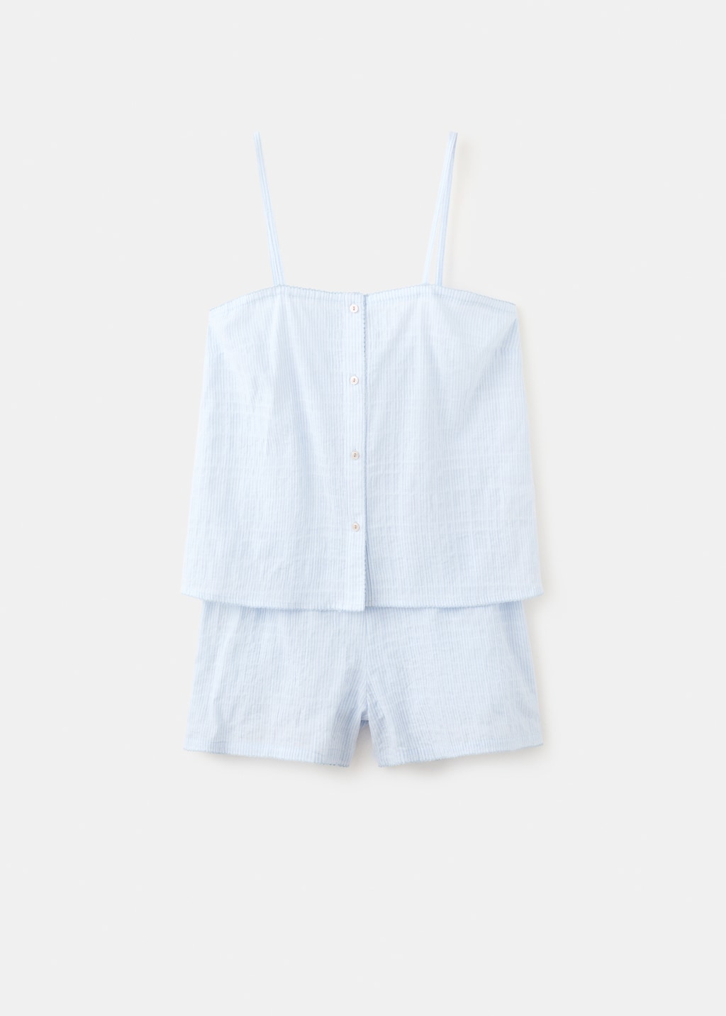 Two-piece cotton pajamas with straps - image 5