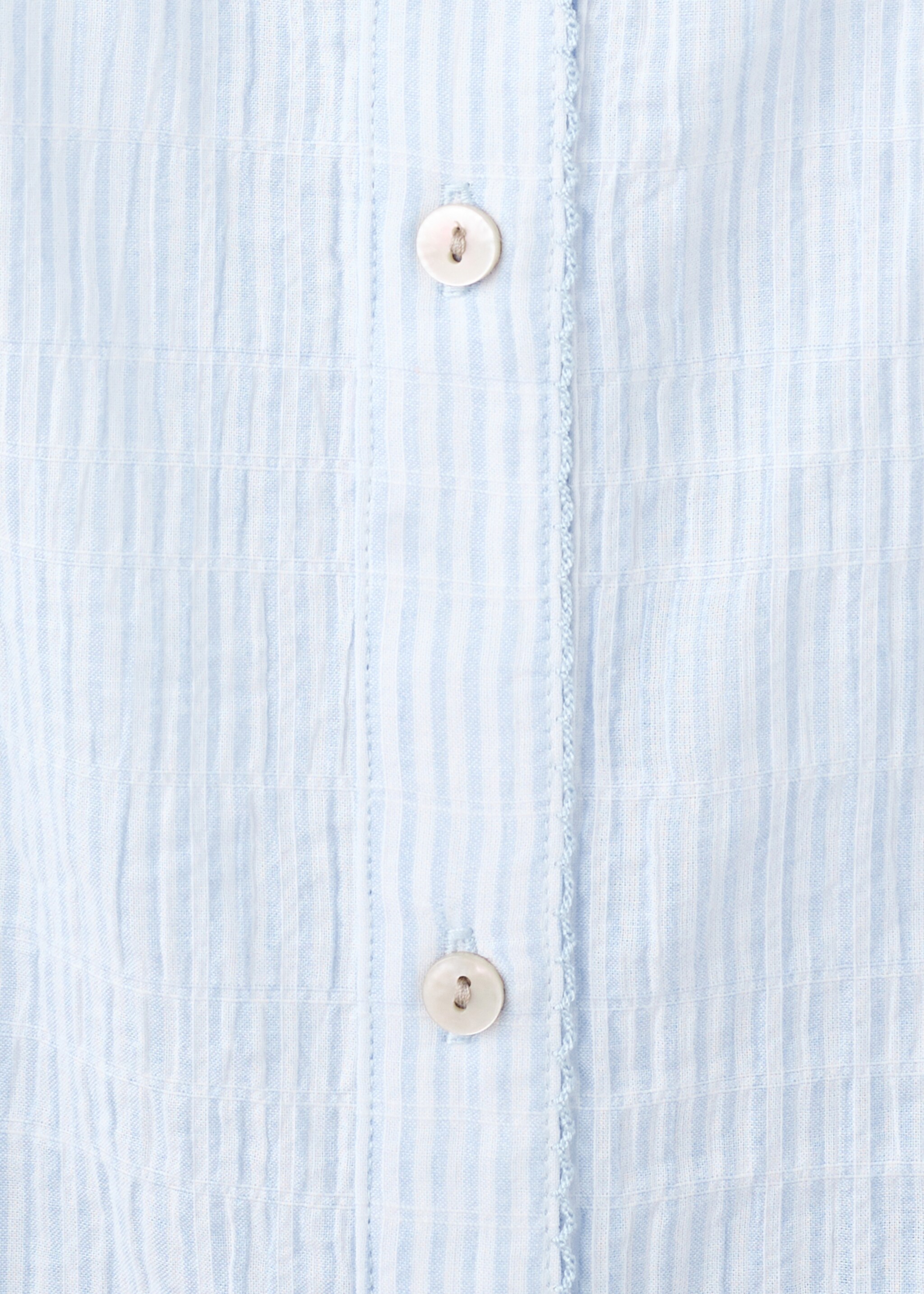 Two-piece cotton pajamas with straps - Details of the article 8, Blue. Ref: 27093326-00.