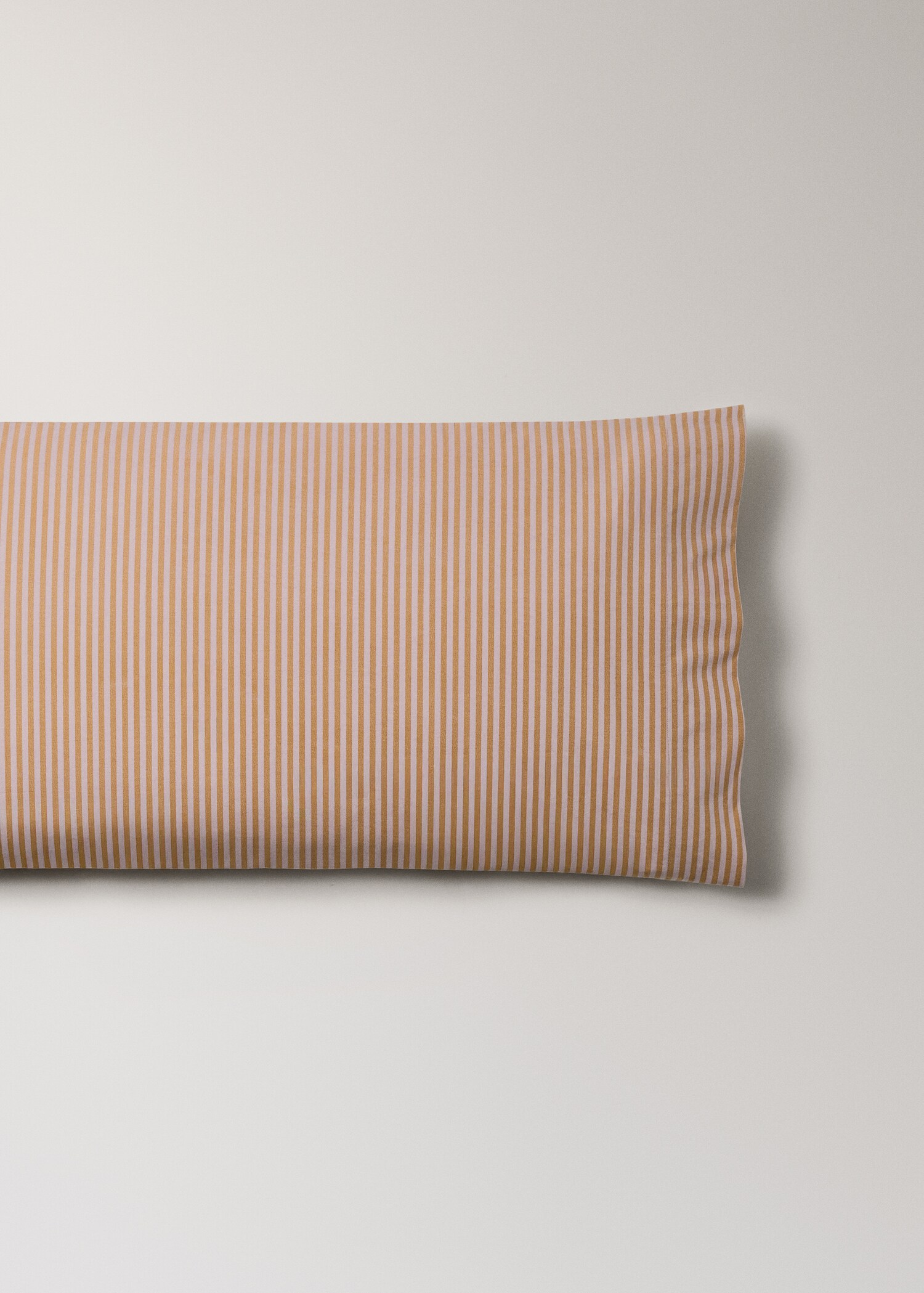 Percale cotton pillowcase, 200 thread count, small stripe print, 45x110 cm - Article without model