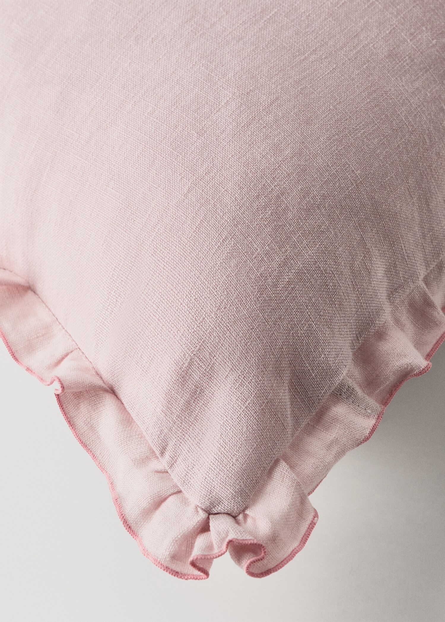 Housse de coussin 100 % lin volant 45 X 45 cm - Détail de l'article 1