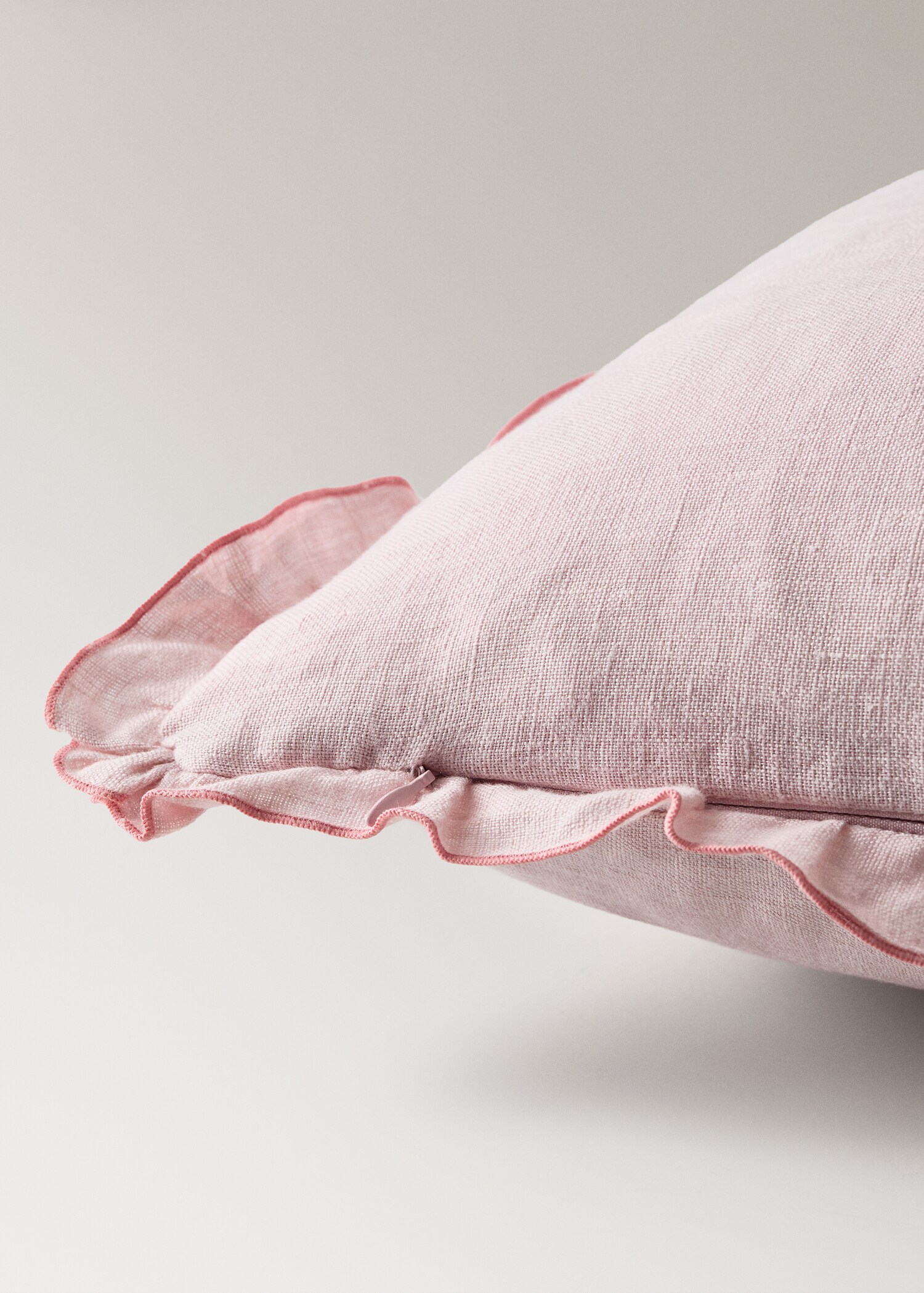 Housse de coussin 100 % lin volant 45 X 45 cm - Détail de l'article 2