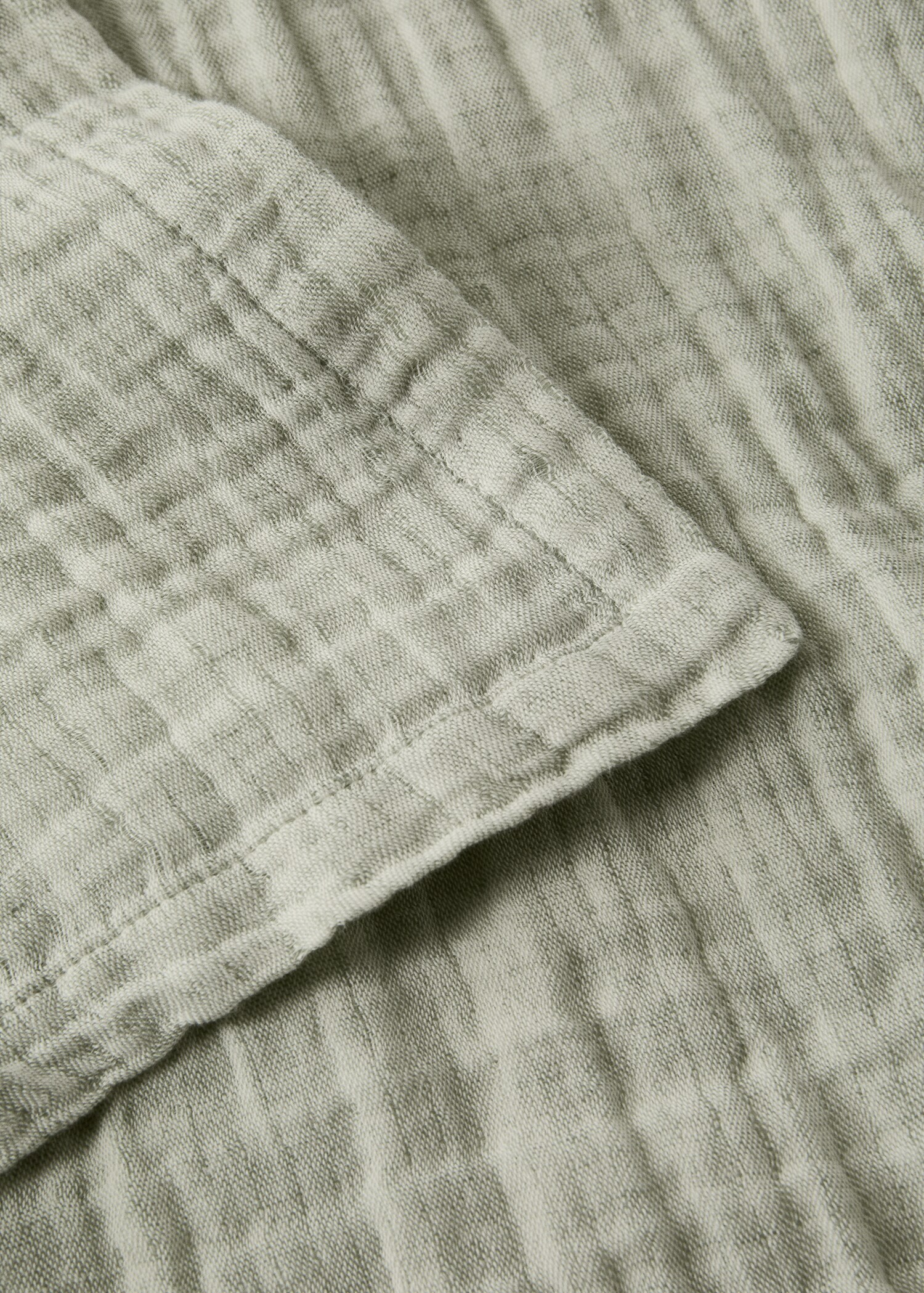 Melange cotton linen bedspread Queen 130/140/150 cm - Details of the article 2