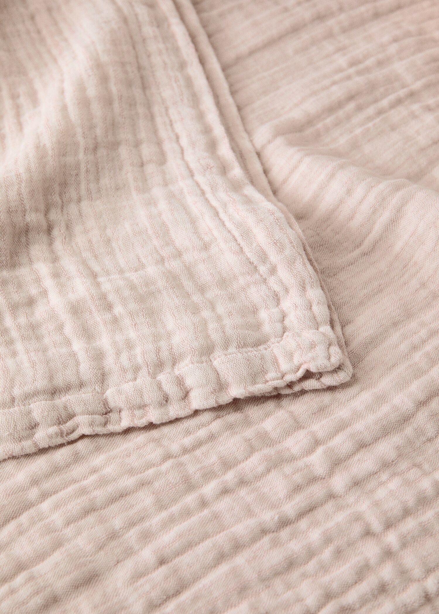 Melange cotton linen bedspread Queen 130/140/150 cm - Details of the article 2