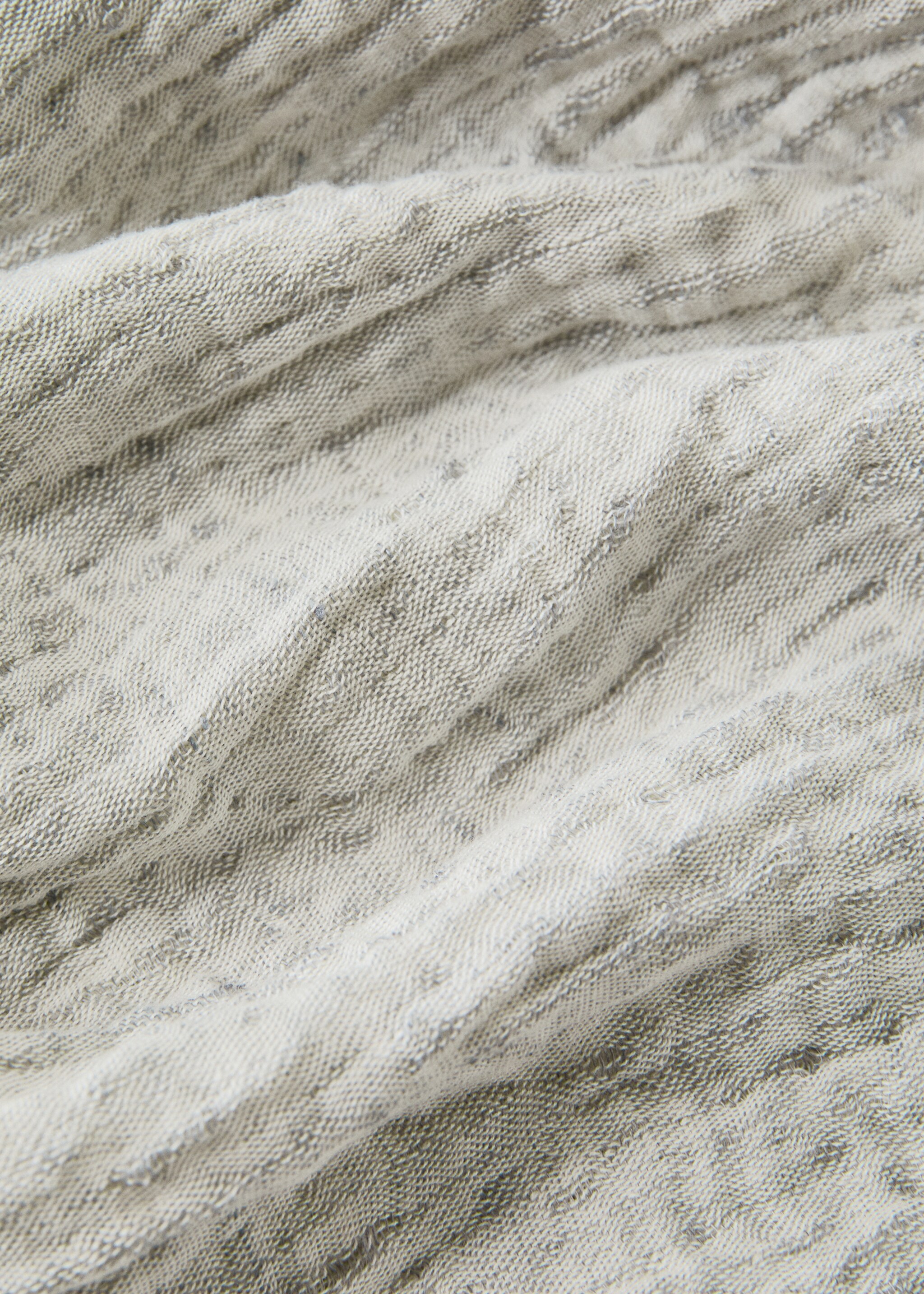 Melange cotton linen bedspread Queen 130/140/150 cm - Details of the article 1, Charcoal. Ref: 27093333-00.