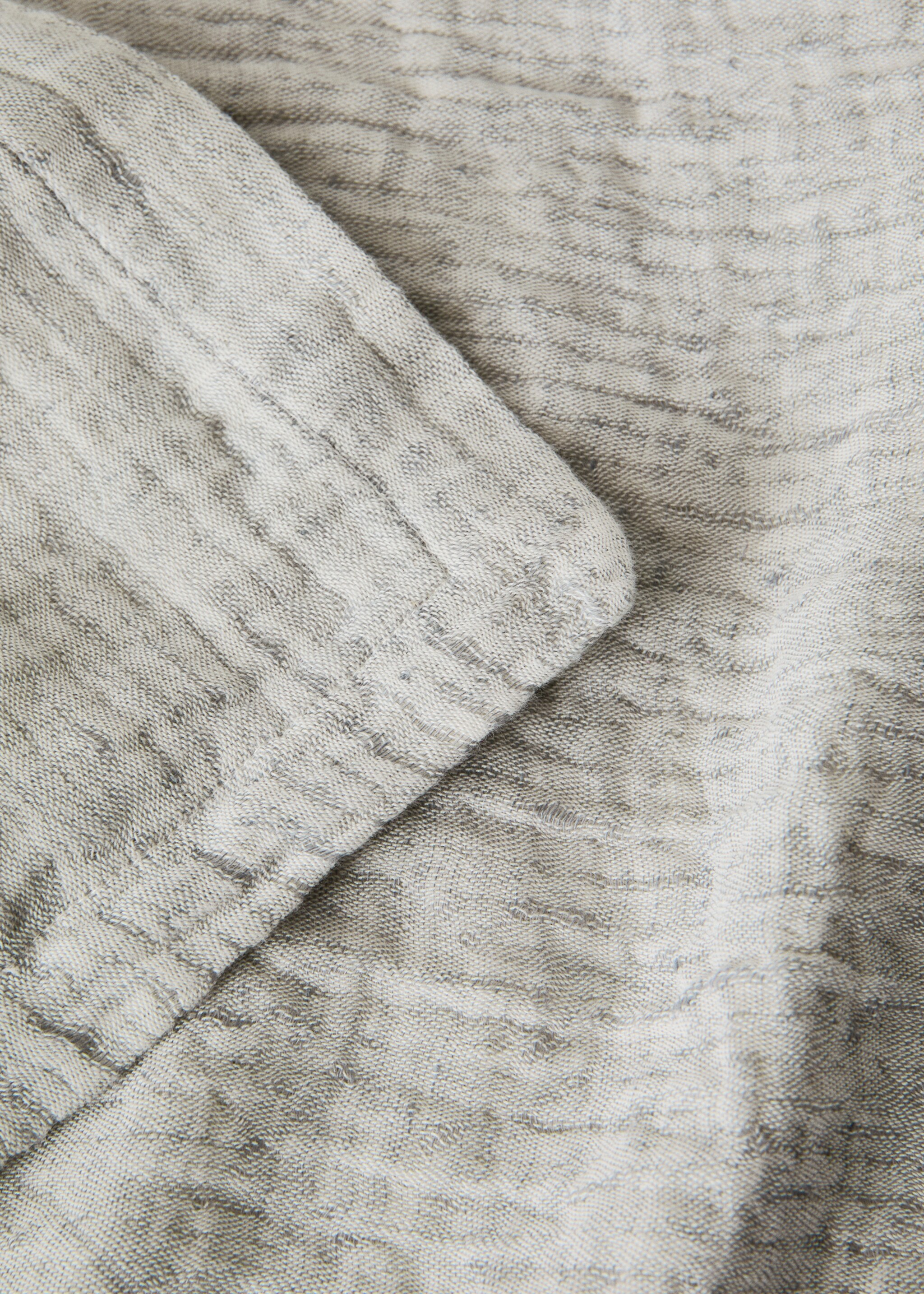 Melange cotton linen bedspread Queen 130/140/150 cm - Details of the article 2, Charcoal. Ref: 27093333-00.