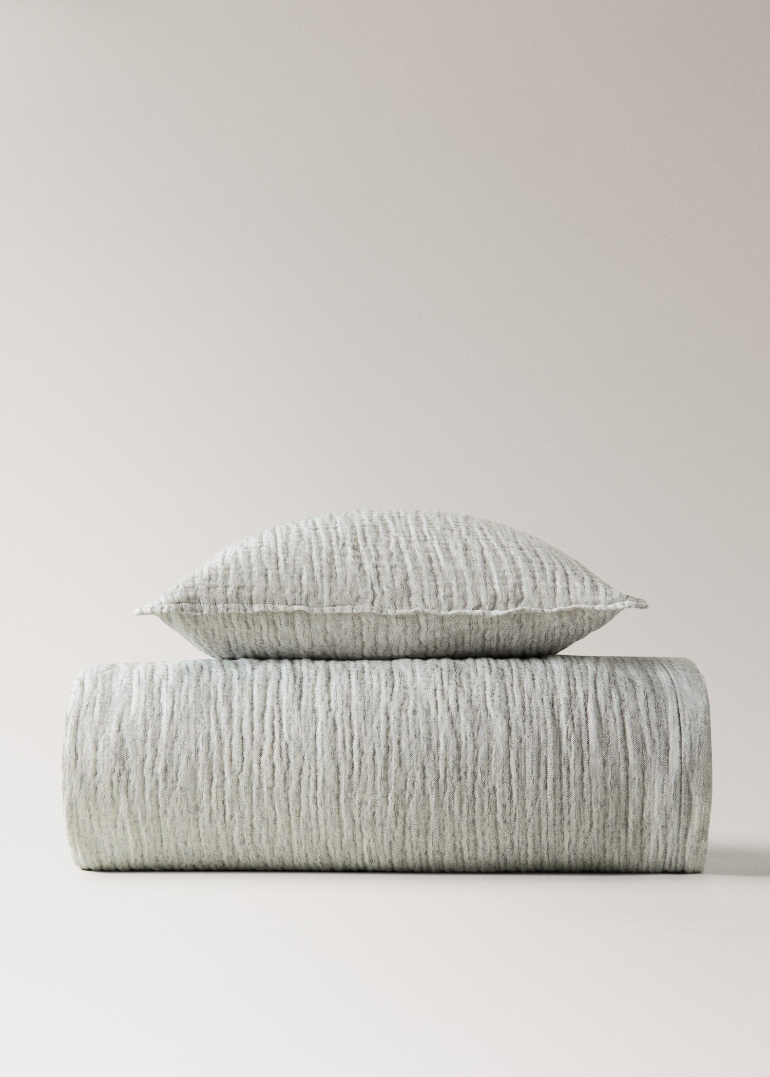 Melange cotton linen bedspread Queen 130/140/150 cm - Details of the article 3