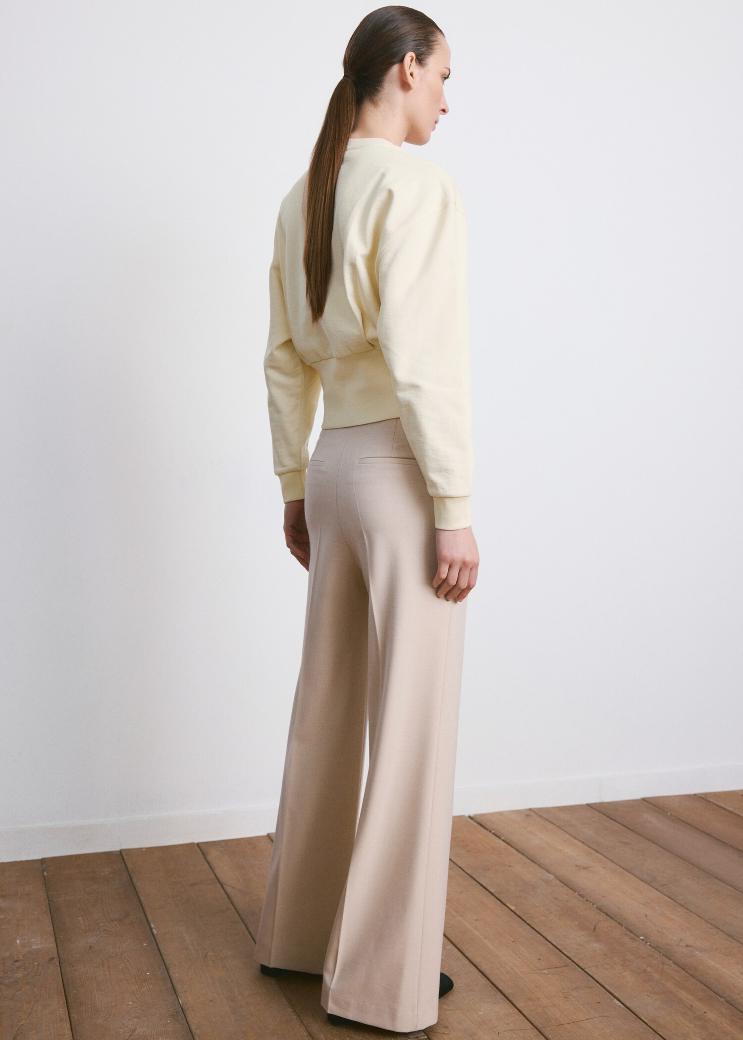 Round-neck cotton sweatshirt - Reverse of the article