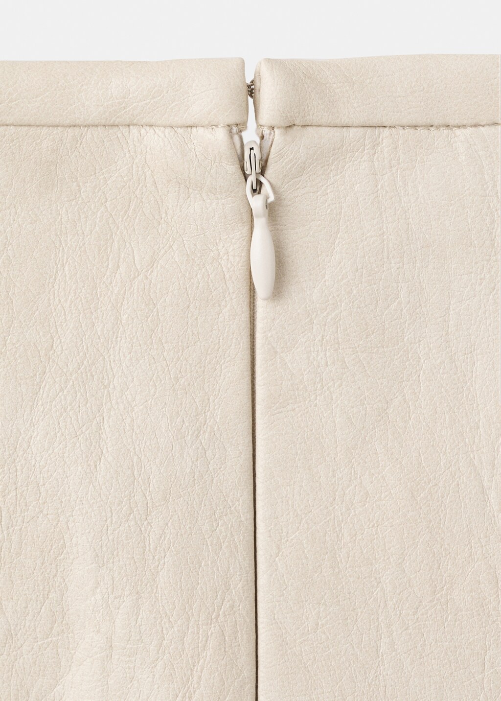 Mango Faux-leather godet skirt
