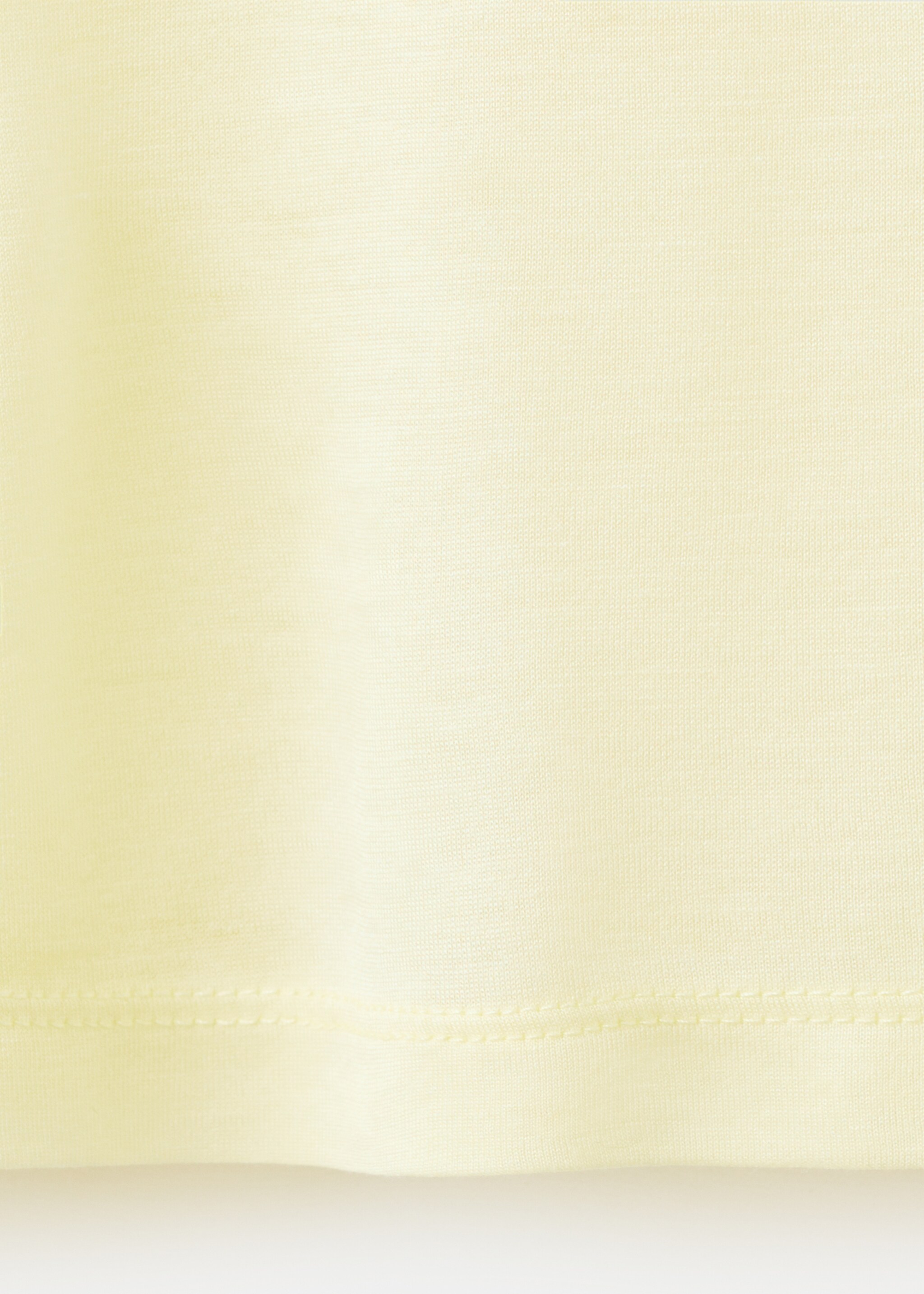 Micromodal short-sleeve T-shirt - Details of the article 0, Pastel Yellow. Ref: 27093338-00.