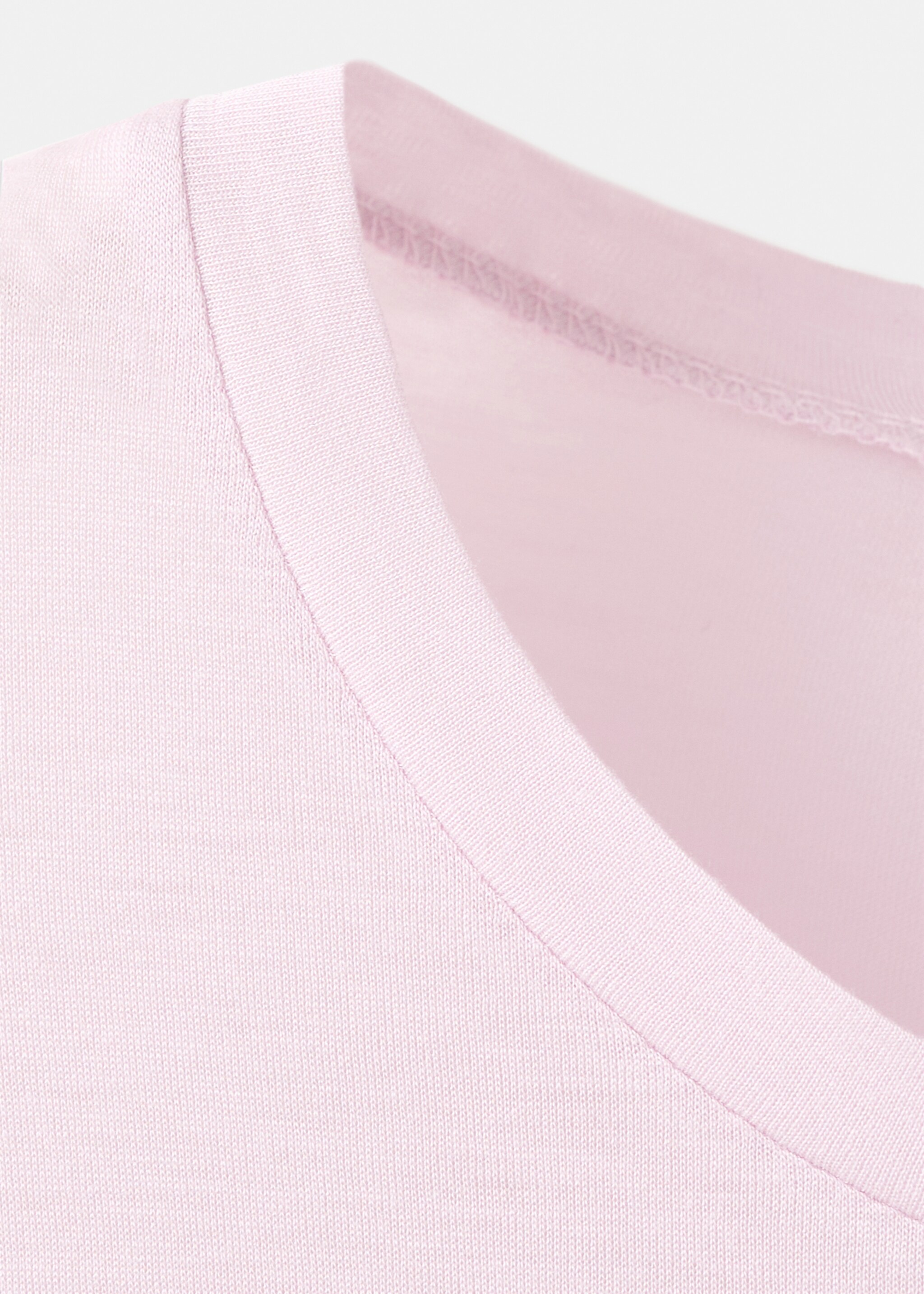 Micromodal short-sleeve T-shirt - Details of the article 8, Lilac. Ref: 27093338-00.