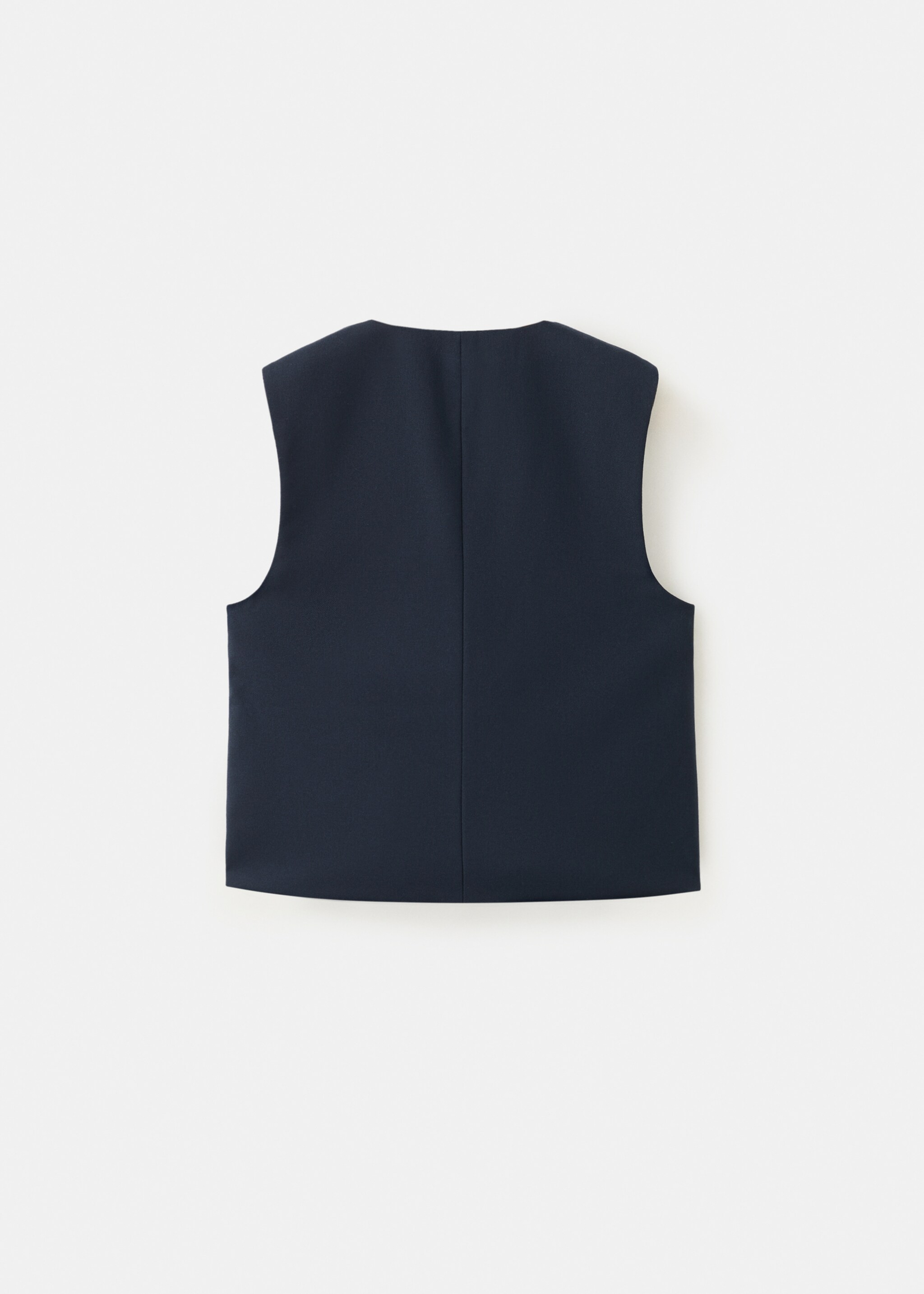 Slim-fit suit waistcoat - Reverse of the article, Navy. Ref: 27093719-00.