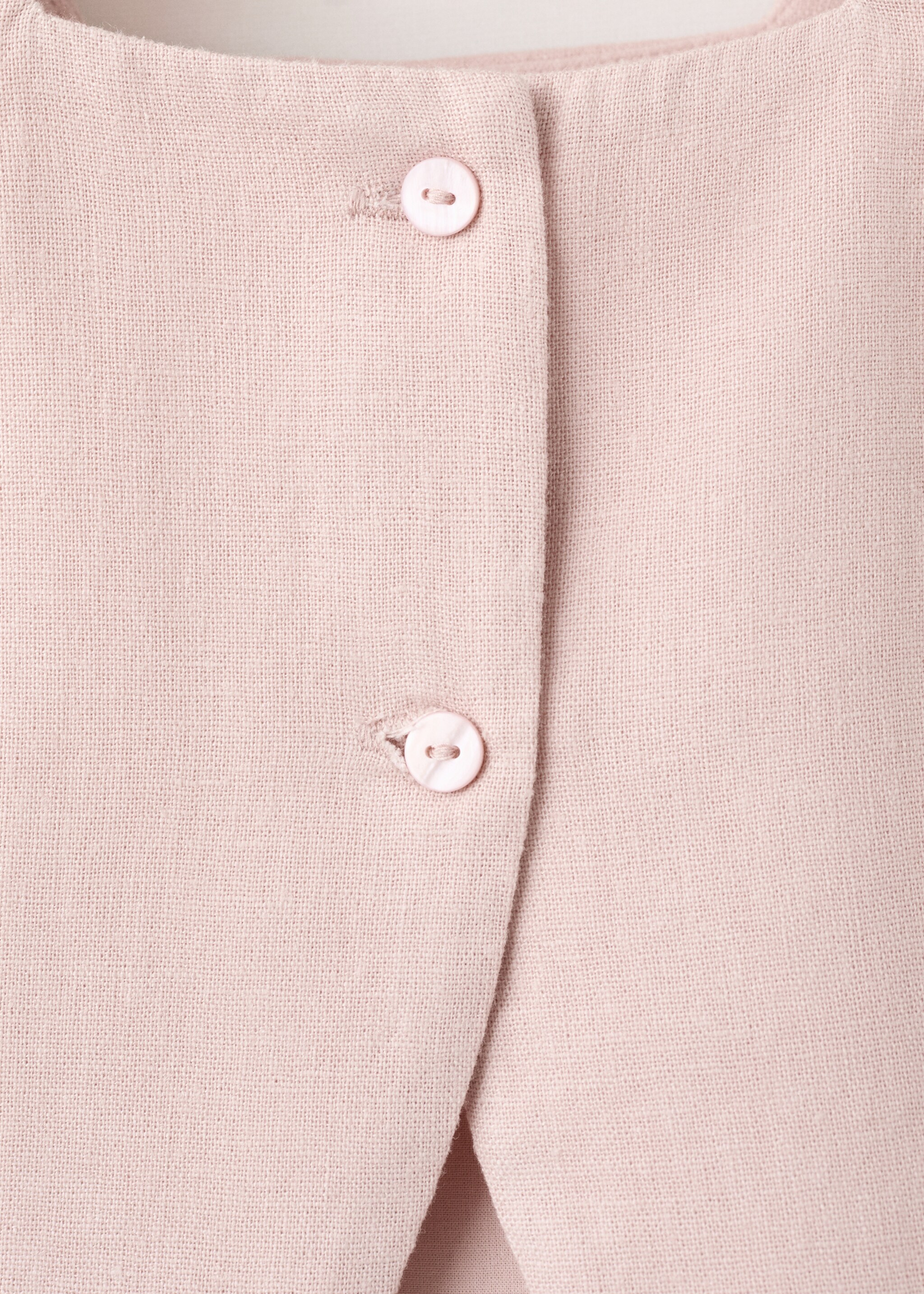 بلوزة كتان بنقش - تفاصيل المنتج 8, وردي خفيف. Ref: 27093721-00.