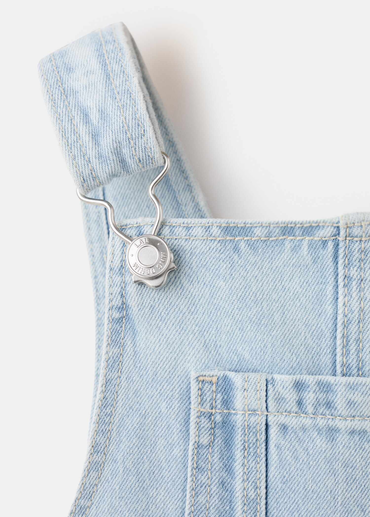 Long denim dungarees - Details of the article 0