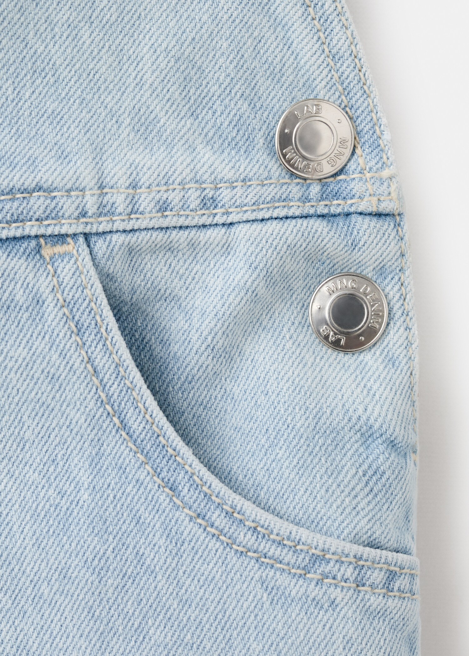 Long denim dungarees - Details of the article 8