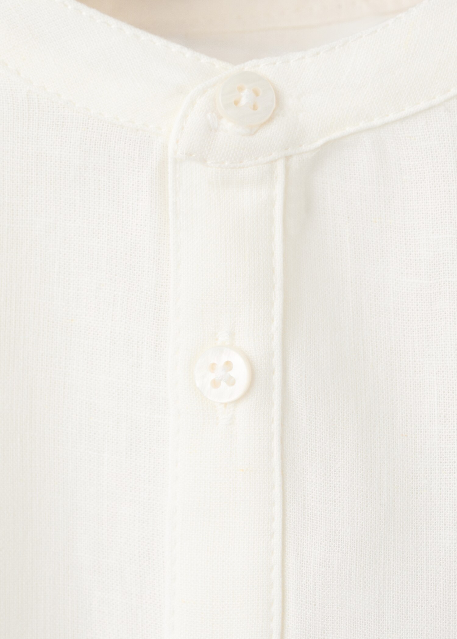 Linen-blend short-sleeve shirt - Details of the article 8
