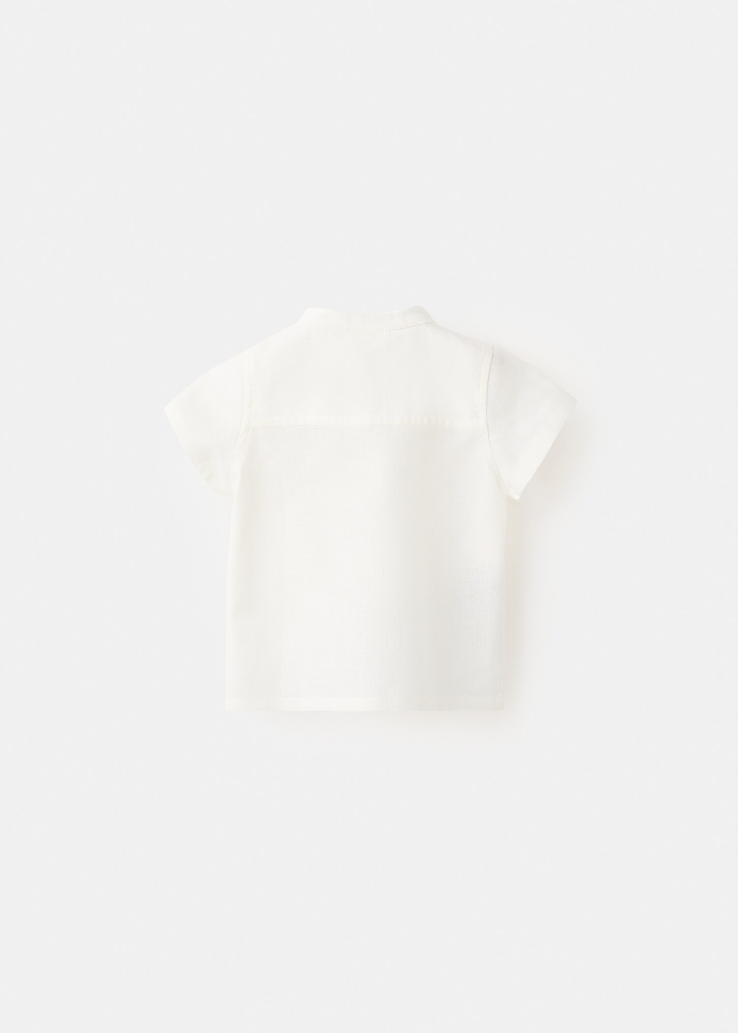 Linen-blend short-sleeve shirt - Reverse of the article
