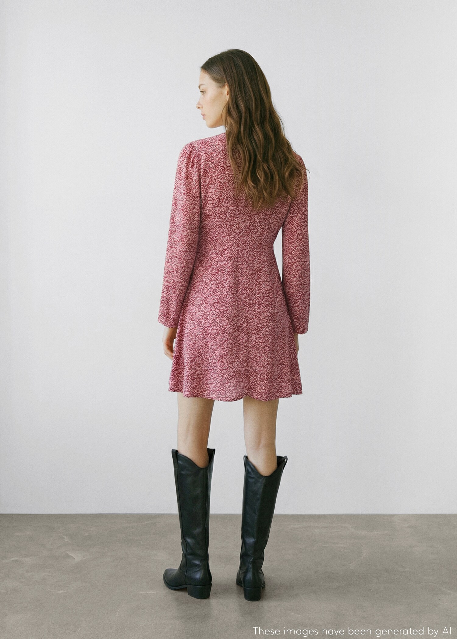 Robe imprimée à nœud - Verso de l’article