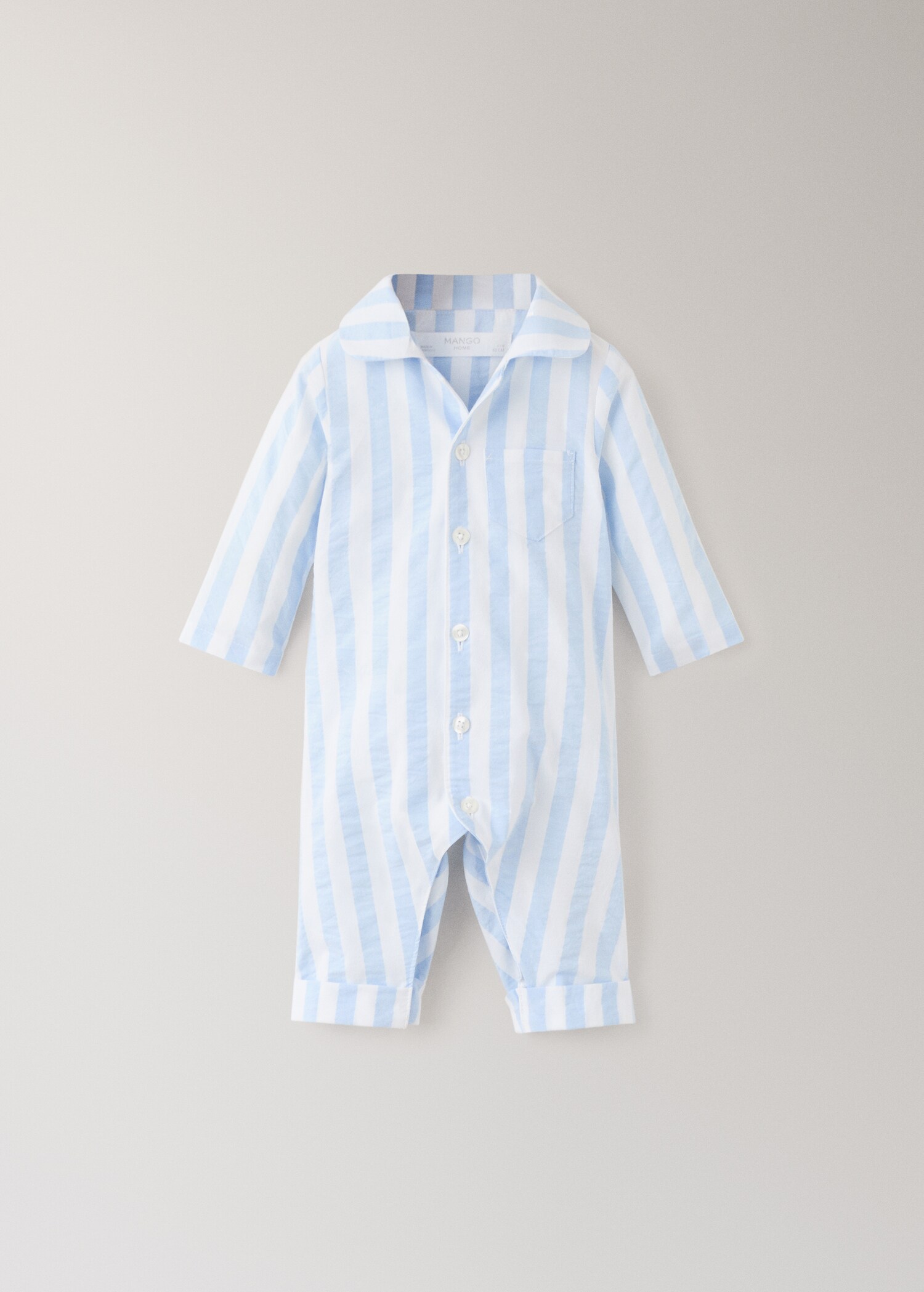 Thick striped romper pyjamas - Article without model