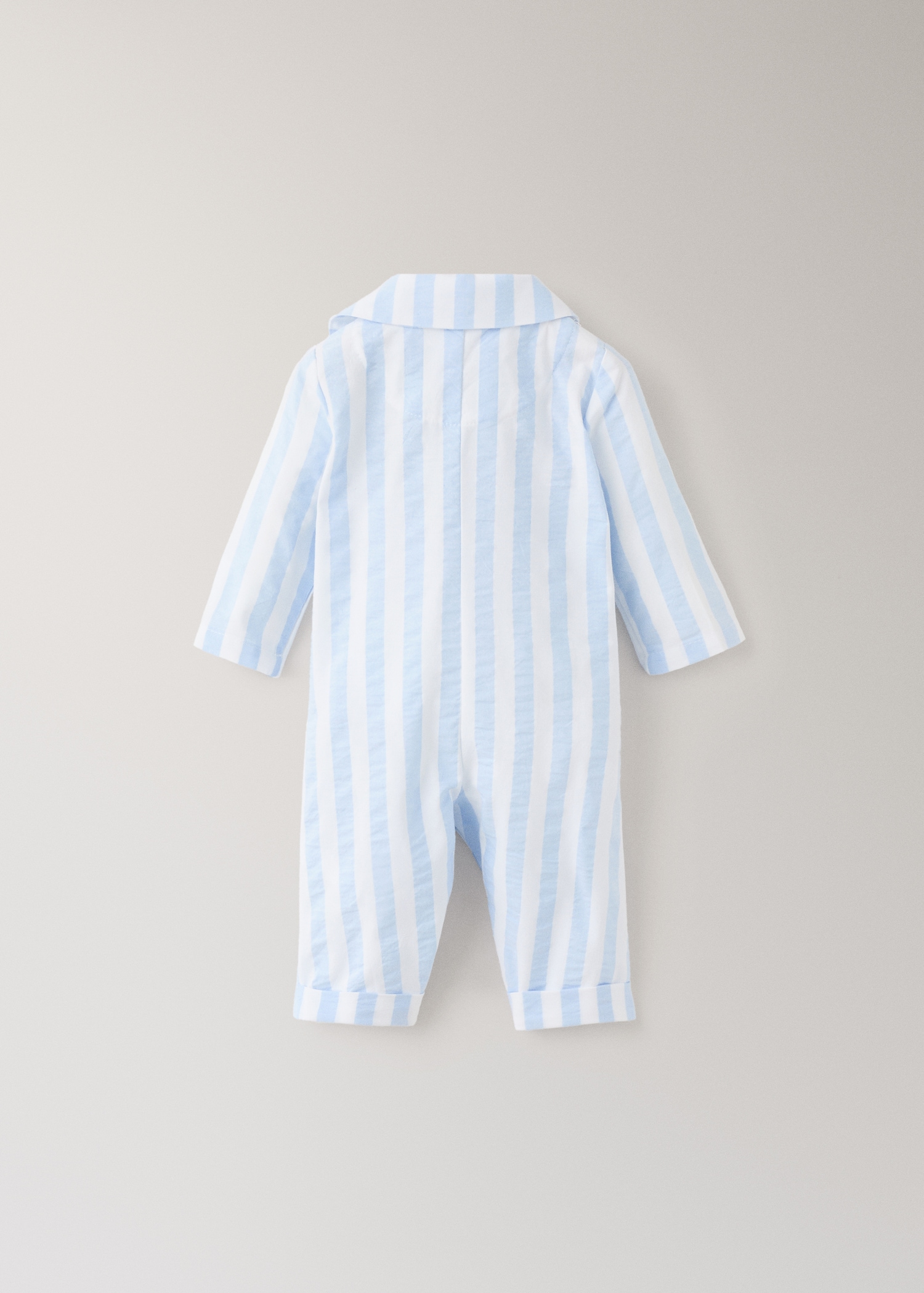 Thick striped romper pyjamas - Details of the article 1