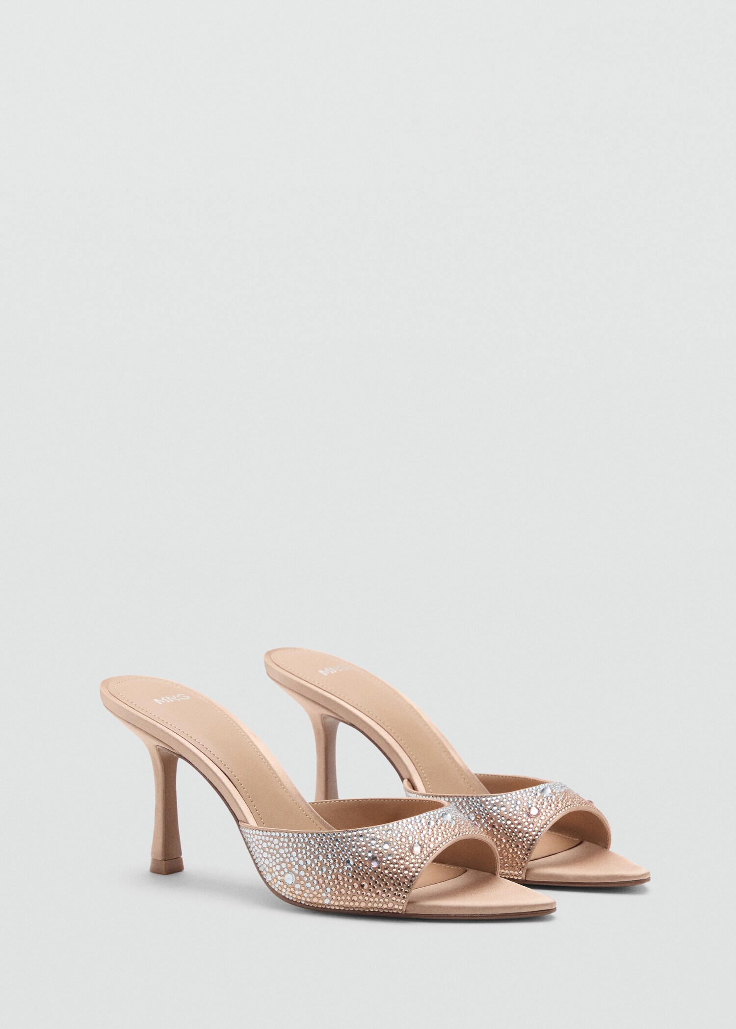 Glitter high-heeled sandals - Medium plane