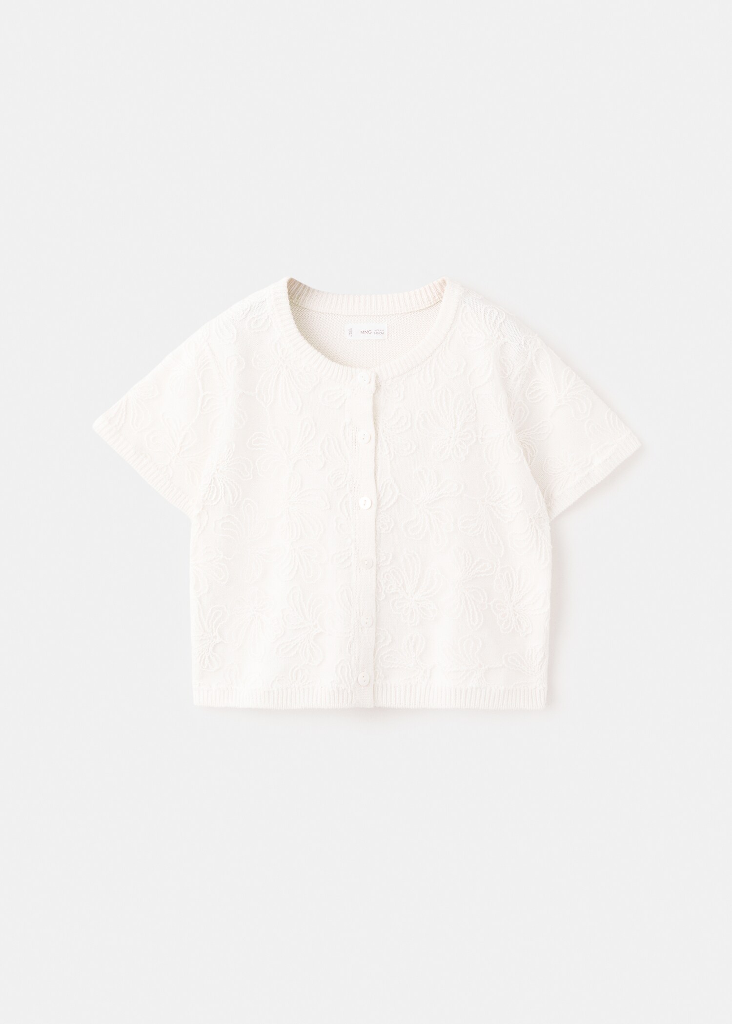 Floral embroidered knit cardigan - Article without model