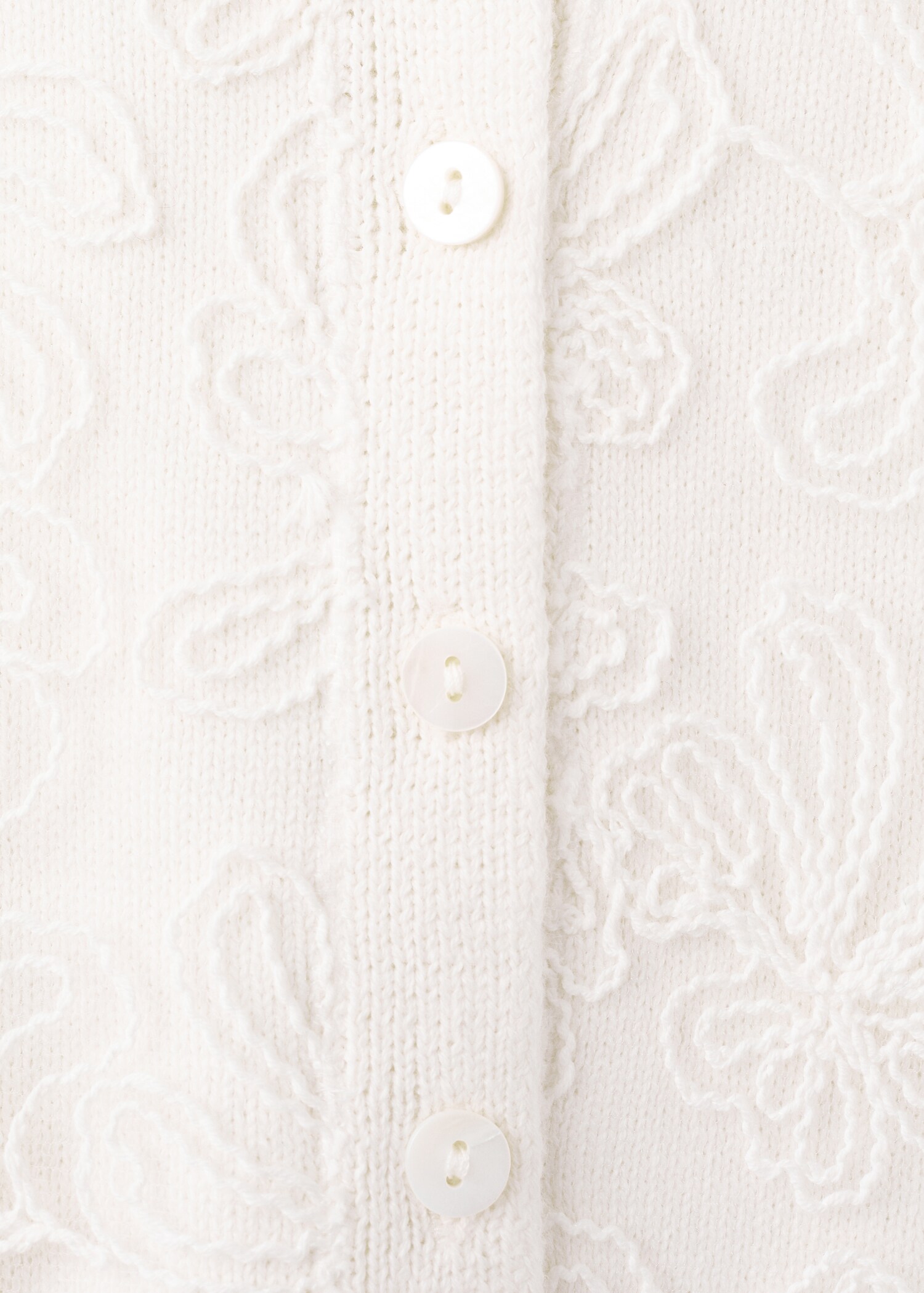 Floral embroidered knit cardigan - Details of the article 0