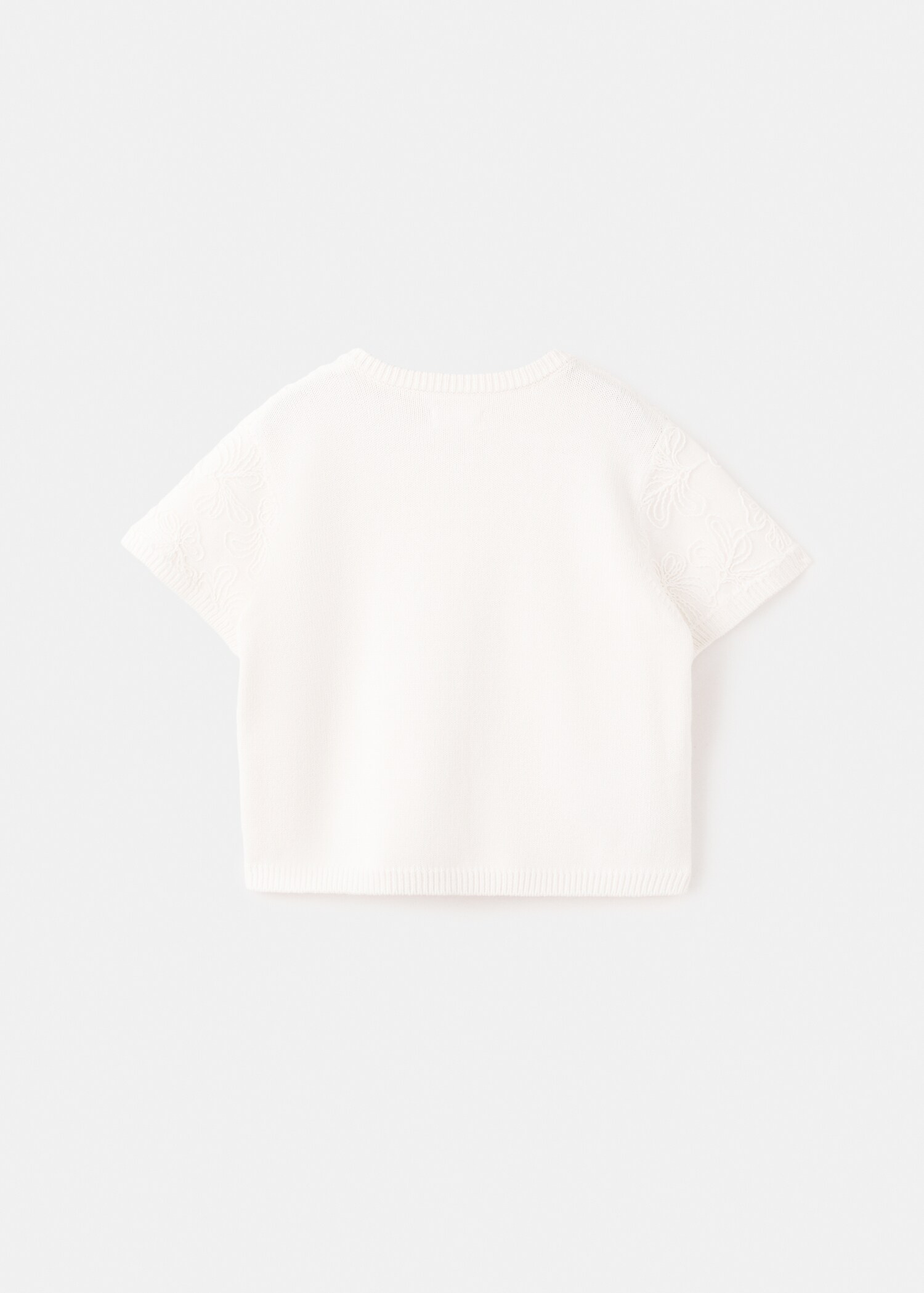 Floral embroidered knit cardigan - Reverse of the article