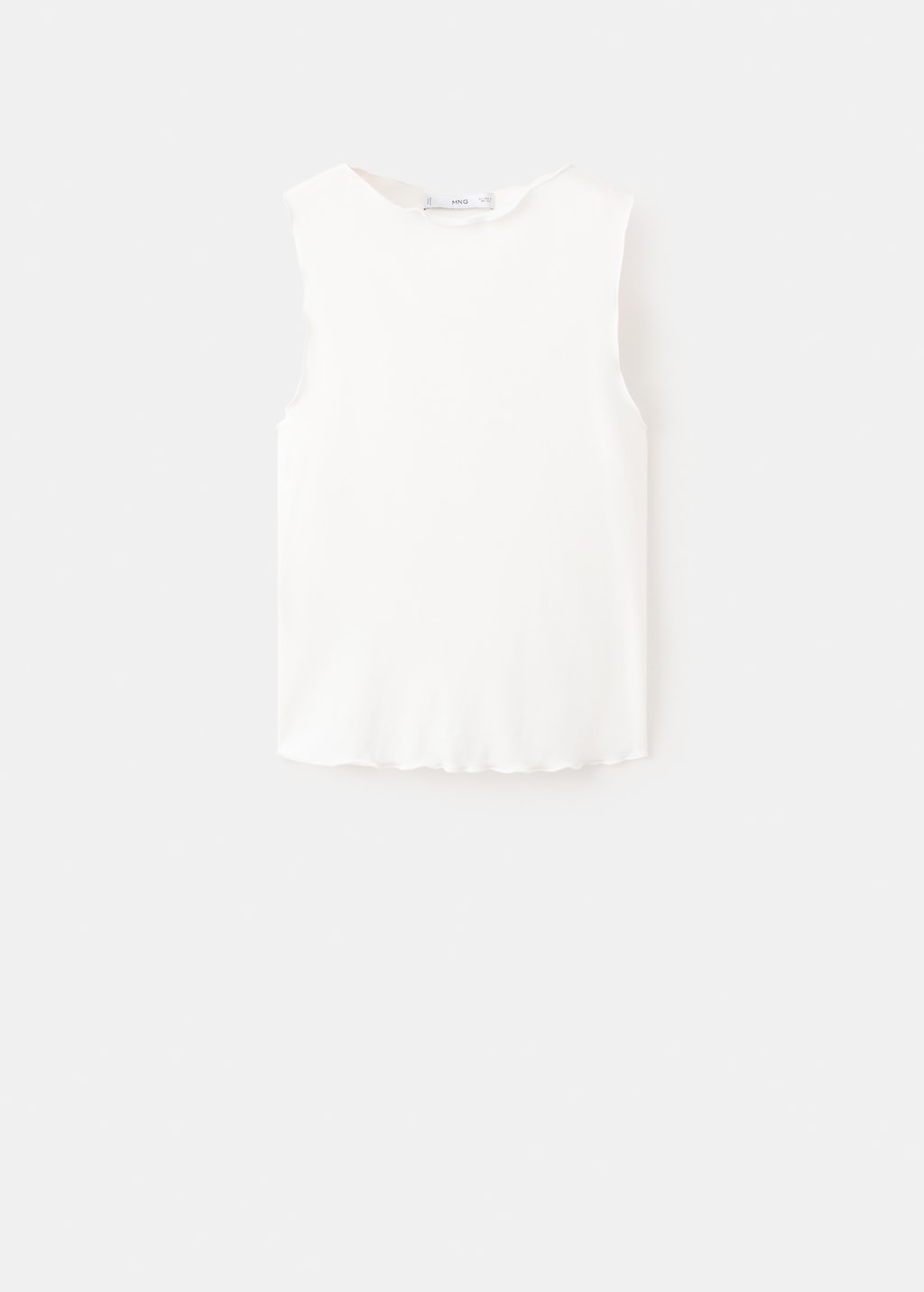 Mango Scalloped hem top