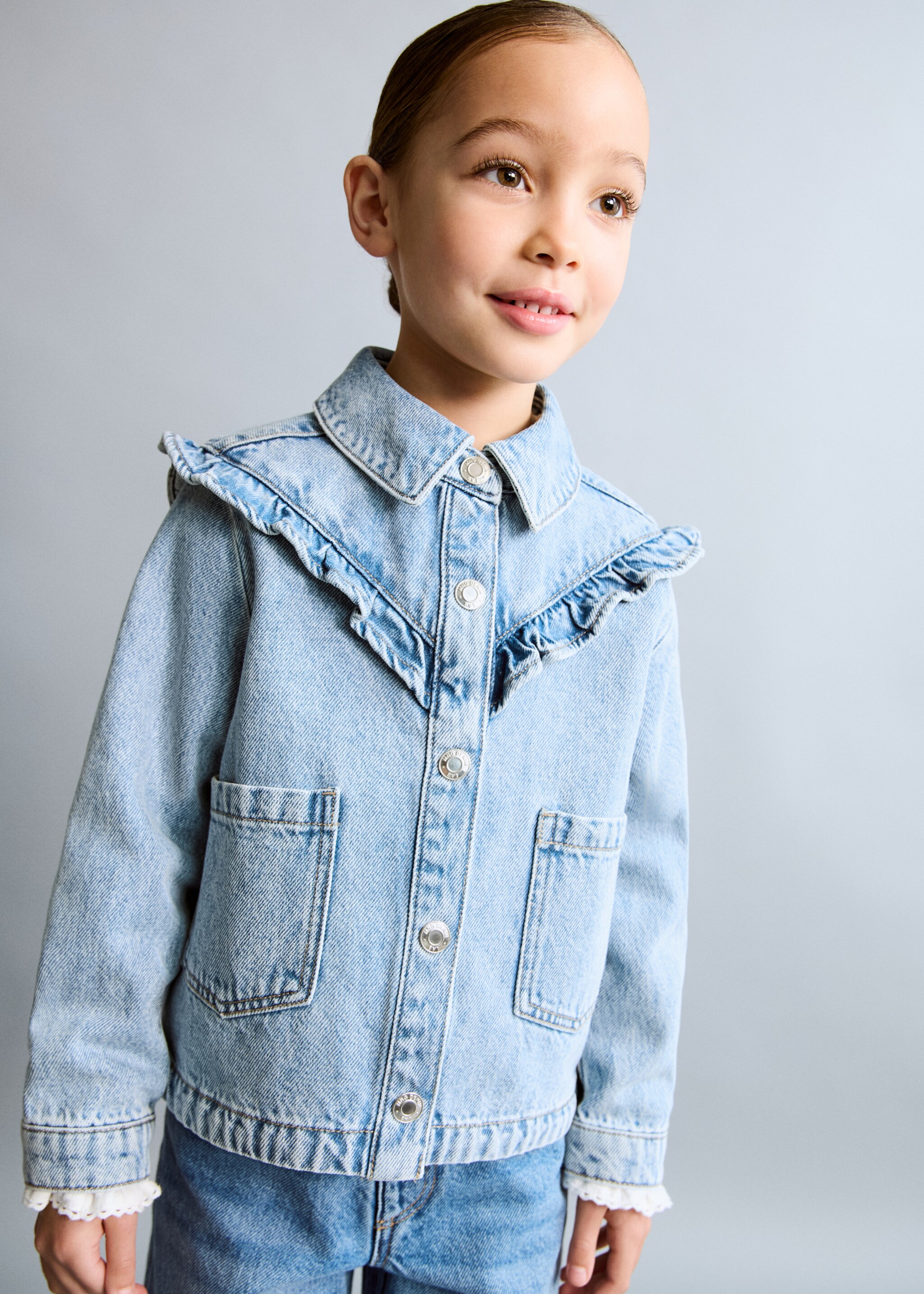 Cowgirl jacket with ruffles - Medium plane, Light Blue. Ref: 27094049-00.