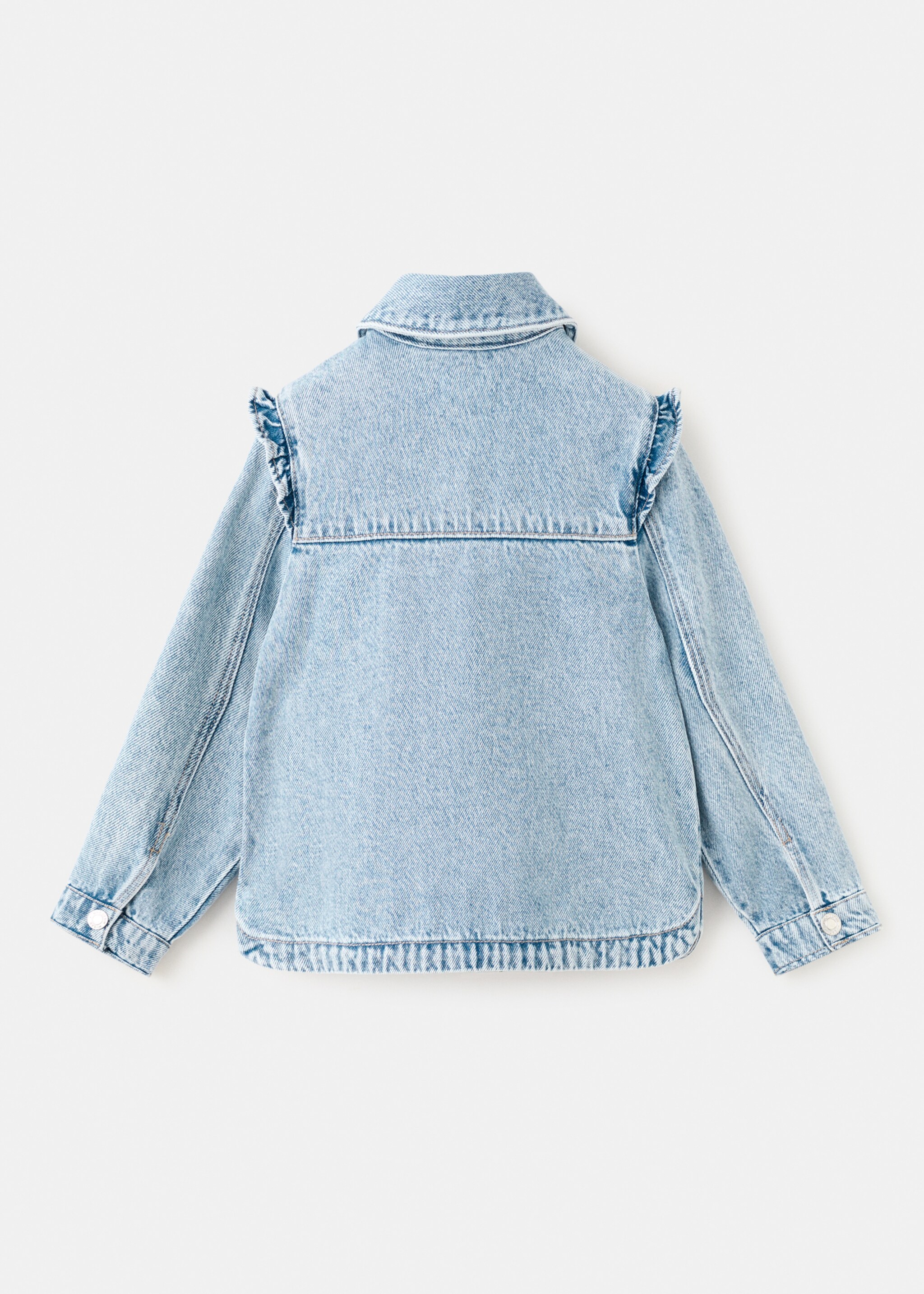 Cowgirl jacket with ruffles - Reverse of the article, Light Blue. Ref: 27094049-00.