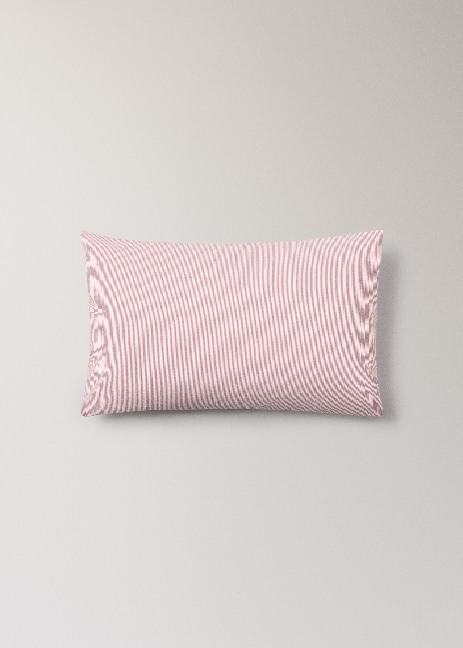 Cot bed pillowcase with fine striped yarn-dyed cotton - Article without model