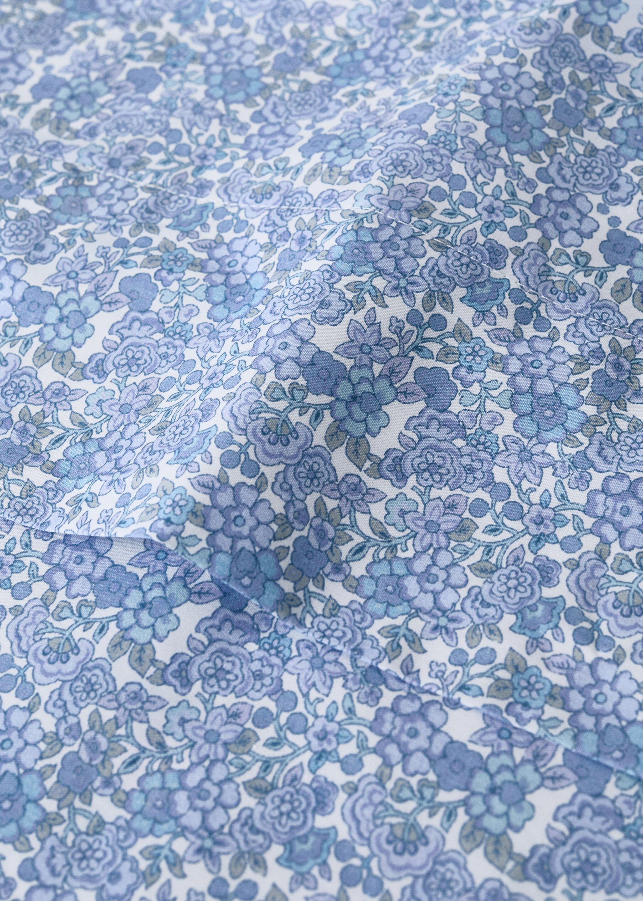 Drap berceau fleur - Détail de l'article 1, Bleu. Ref: 27094059-00.