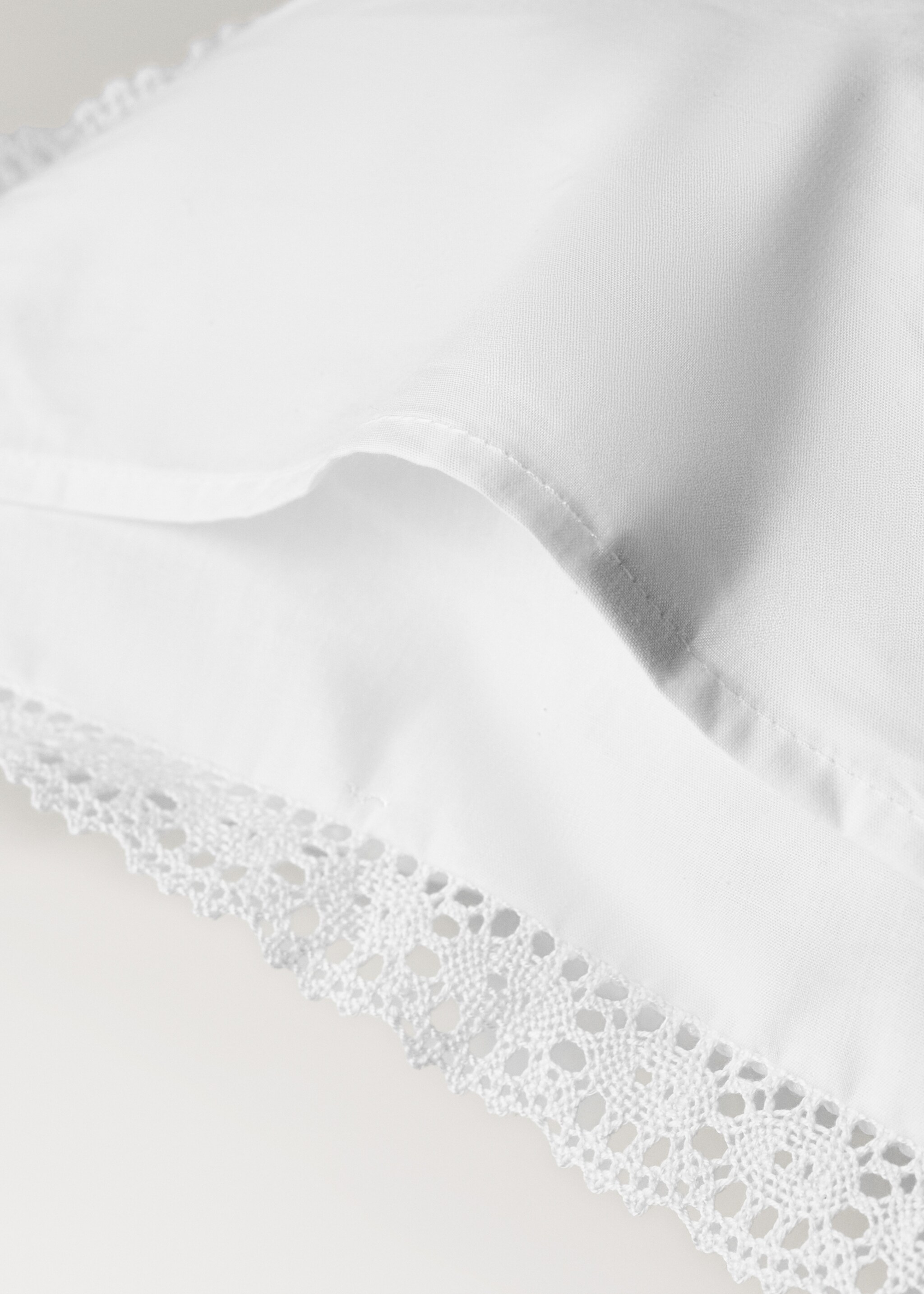 Children's embroidered cotton cushion cover 30x40 cm - Details of the article 1, White. Ref: 27094067-00.