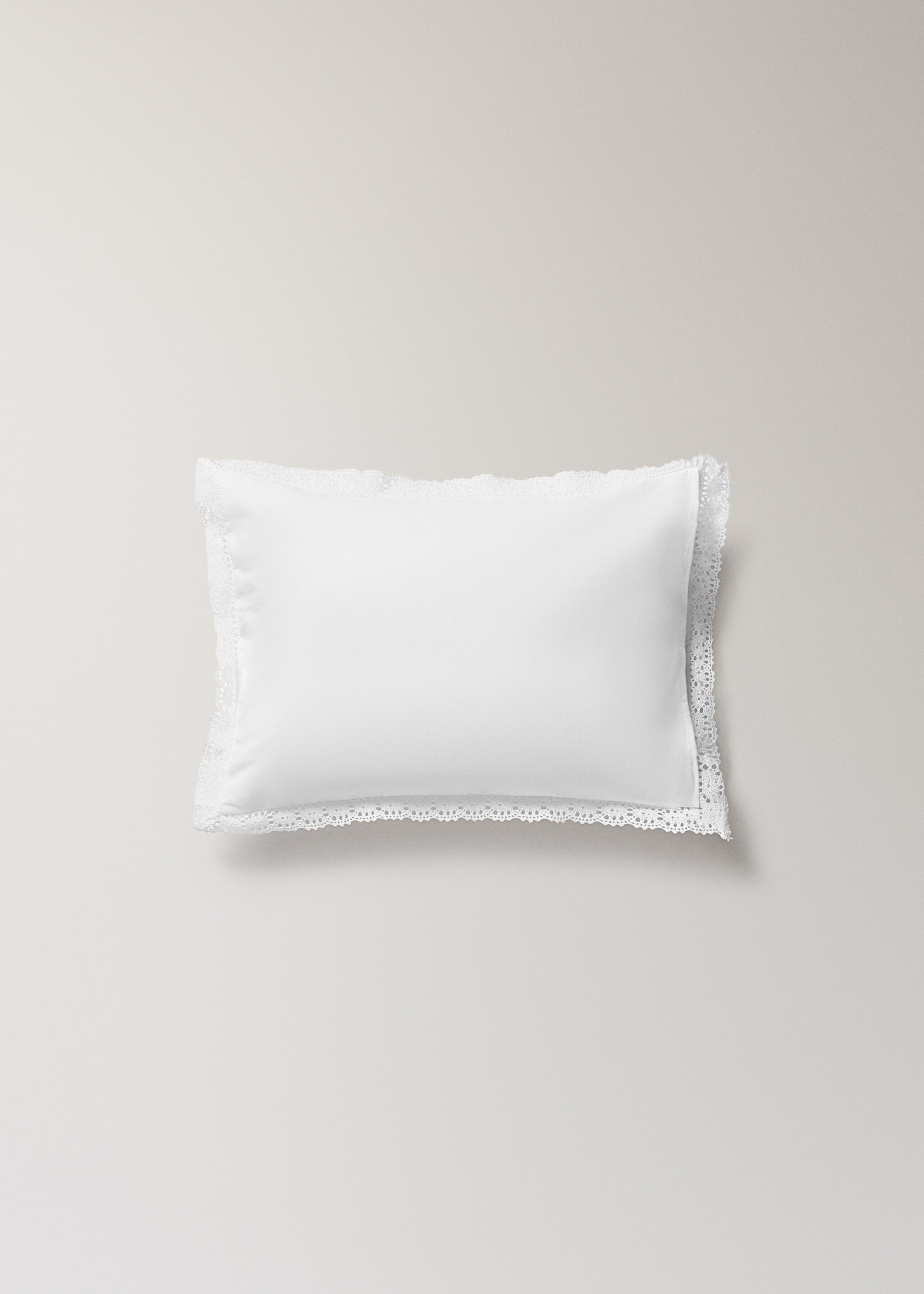 Children's embroidered cotton cushion cover 30x40 cm - Details of the article 3, White. Ref: 27094067-00.