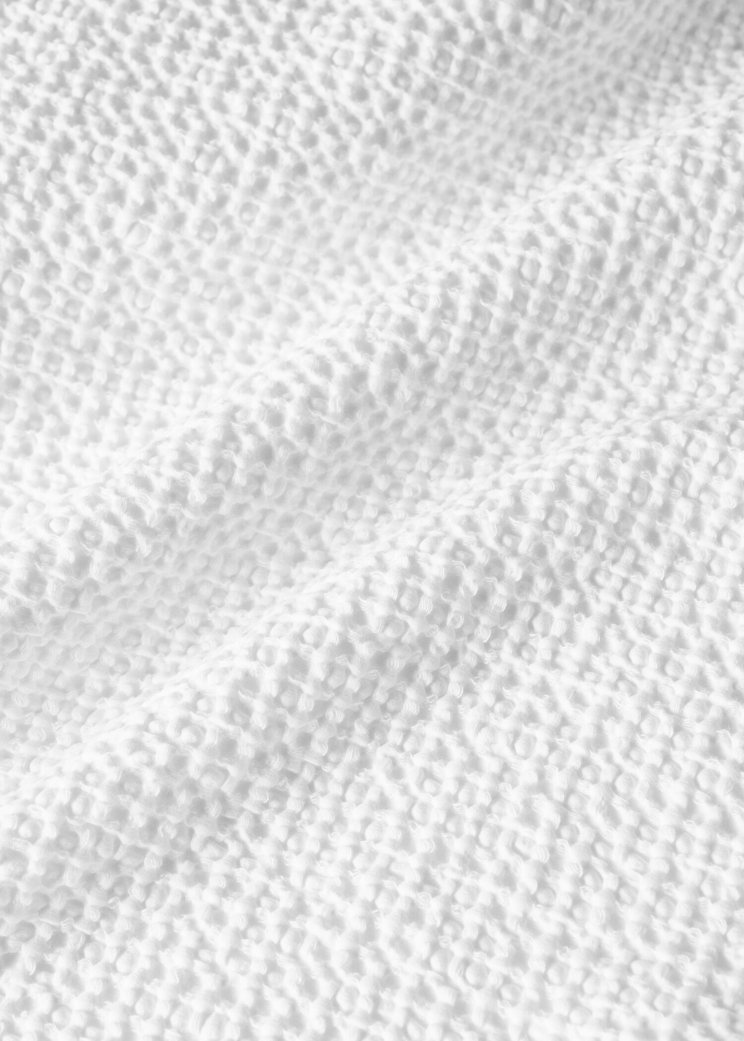 Waffle-cotton garment-dyed bedspread for cot - Details of the article 1